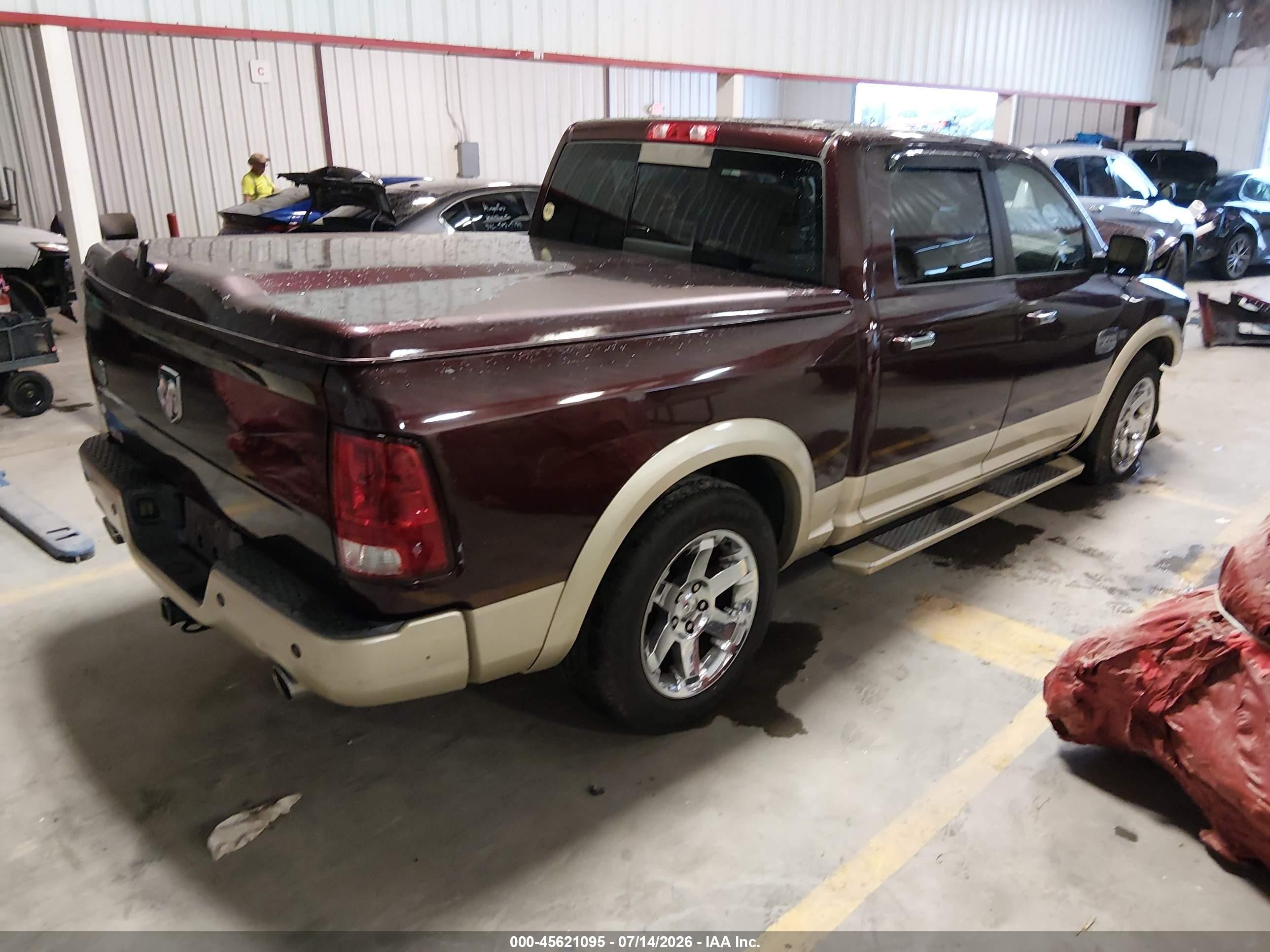 2012 Ram 1500 Laramie Longhorn Edition Burgundy vin: 1C6RD6PT3CS148125