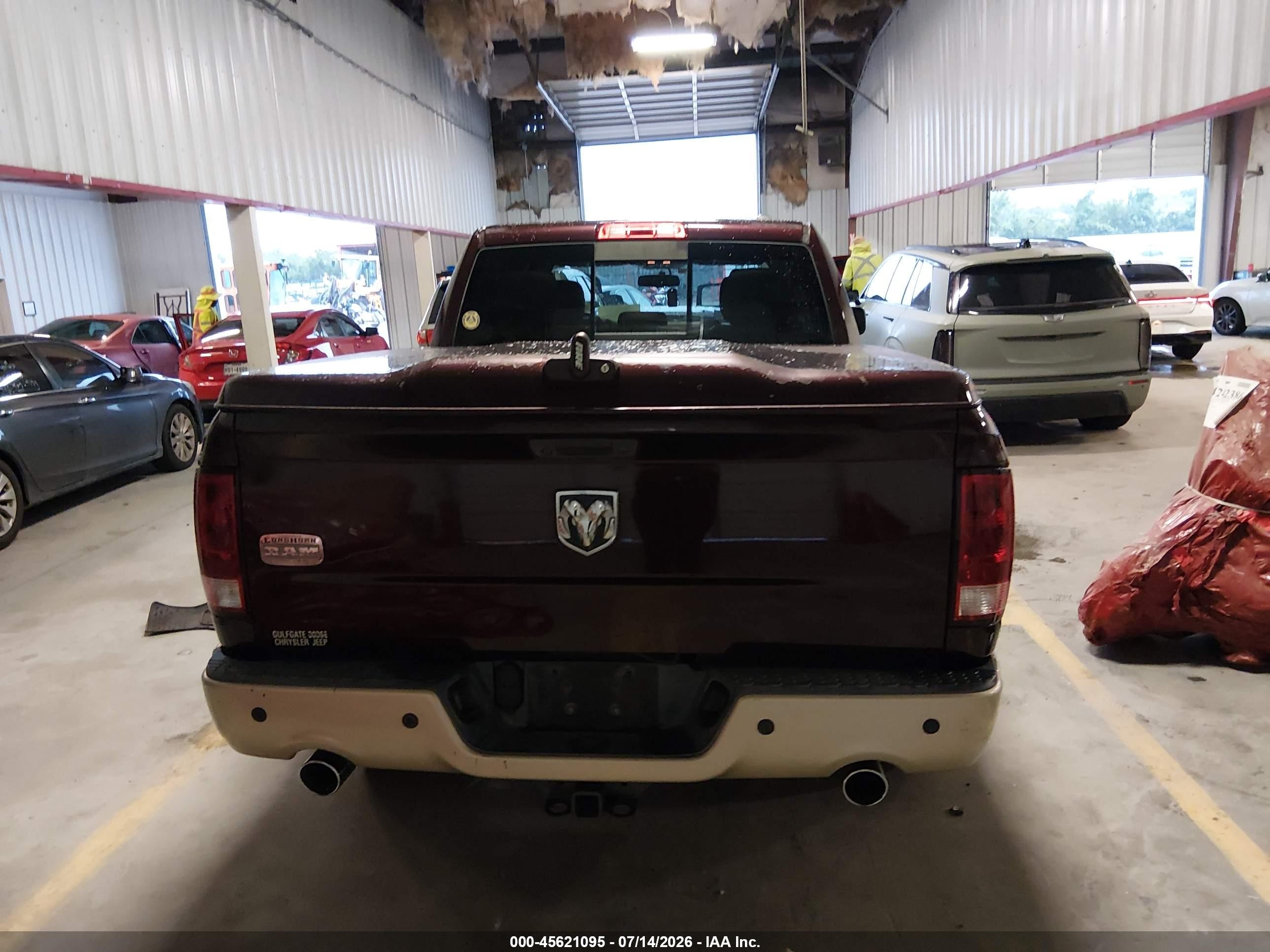 2012 Ram 1500 Laramie Longhorn Edition Burgundy vin: 1C6RD6PT3CS148125