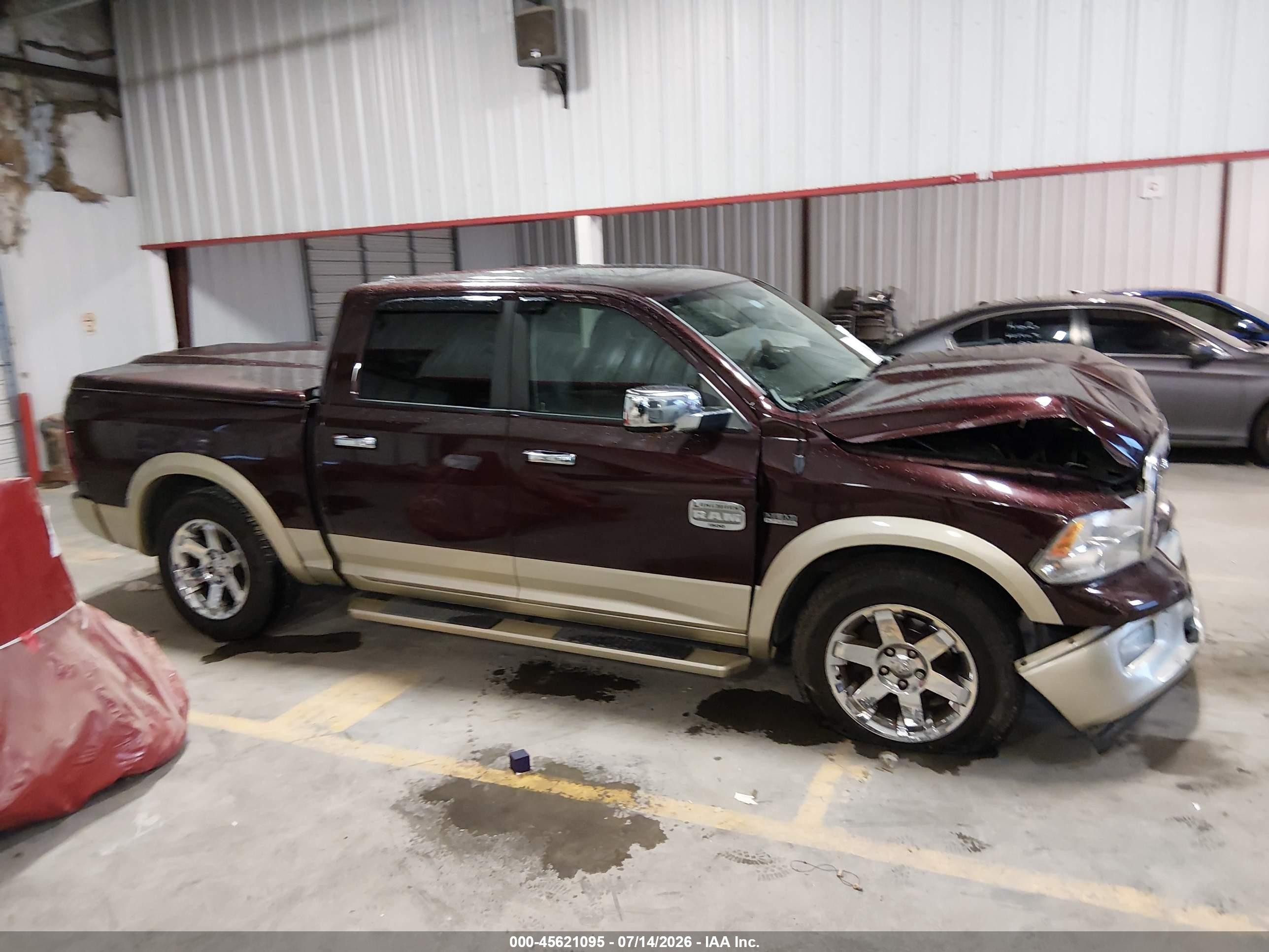 2012 Ram 1500 Laramie Longhorn Edition Burgundy vin: 1C6RD6PT3CS148125