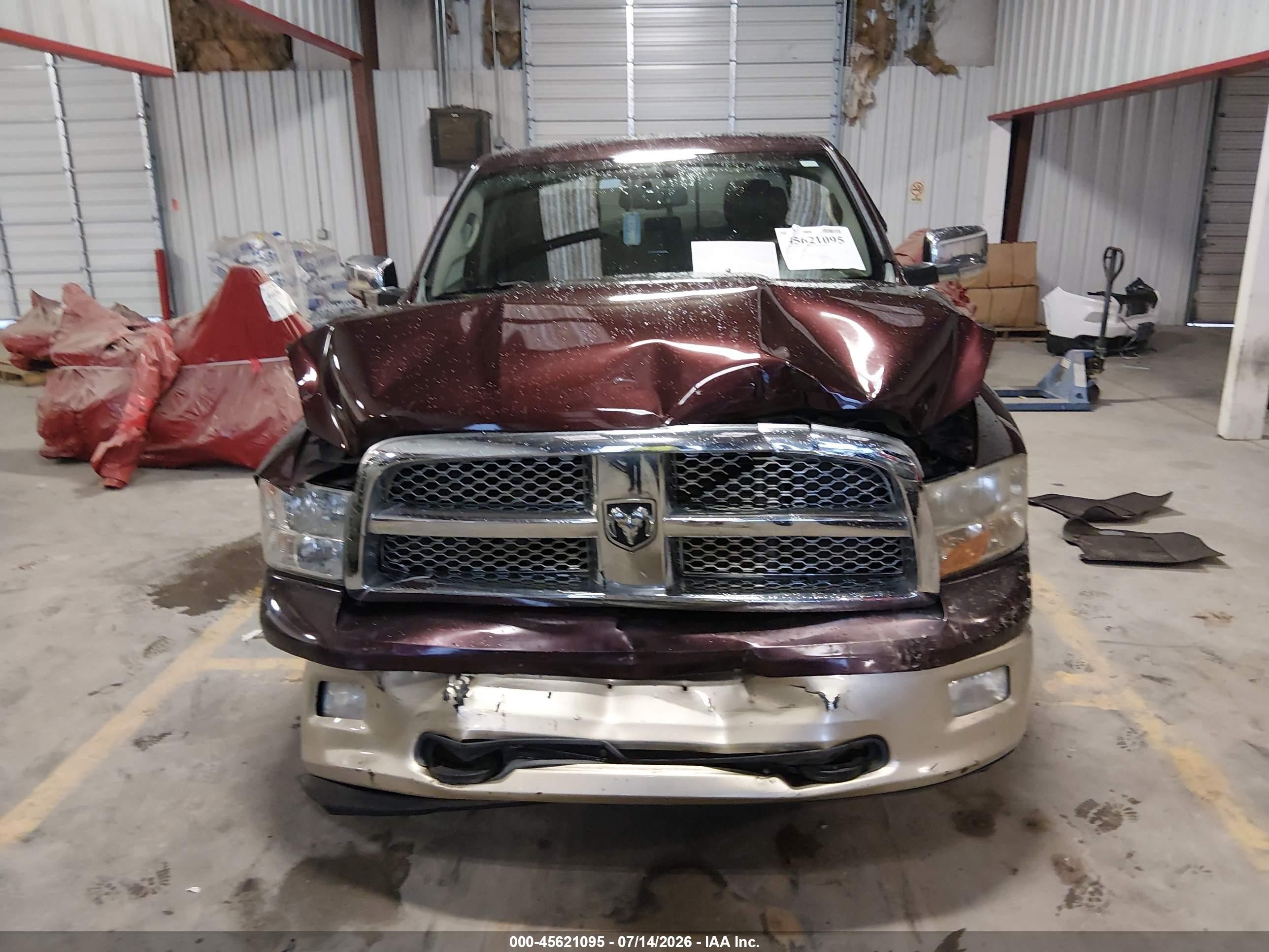 2012 Ram 1500 Laramie Longhorn Edition Burgundy vin: 1C6RD6PT3CS148125