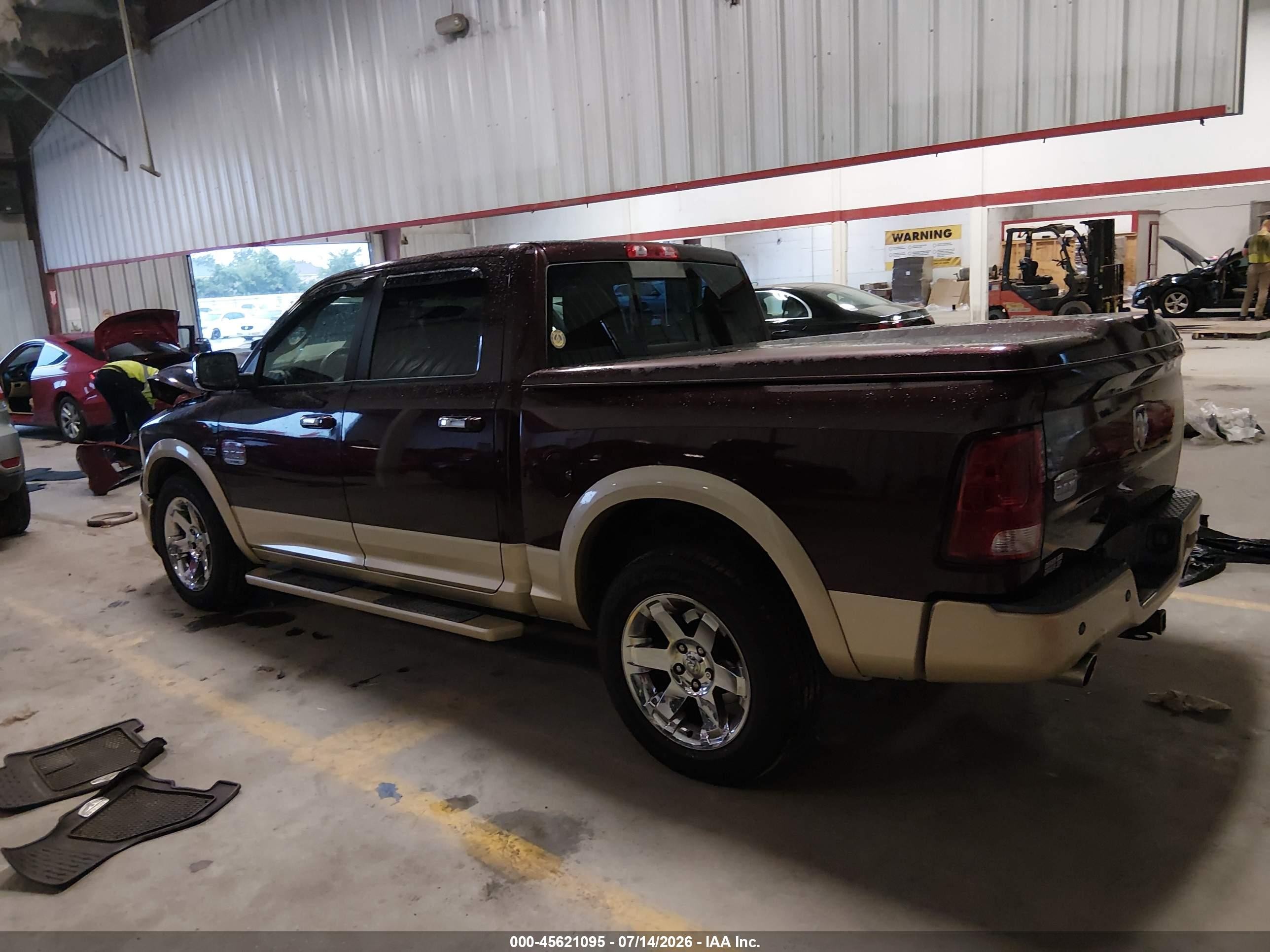 2012 Ram 1500 Laramie Longhorn Edition Burgundy vin: 1C6RD6PT3CS148125