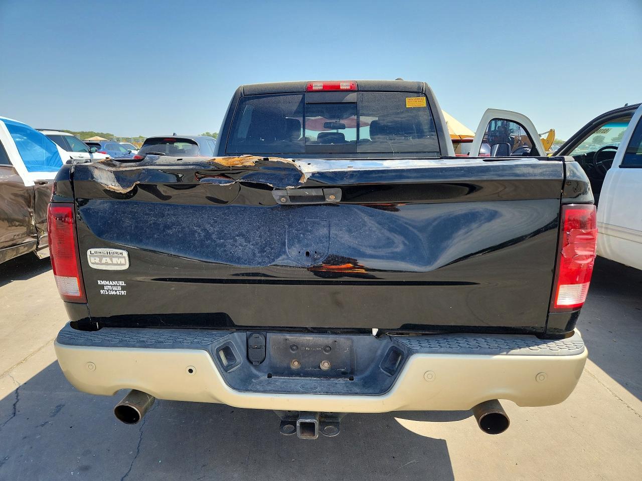 2012 Dodge Ram 1500 Longhorn Black vin: 1C6RD6PT9CS323798