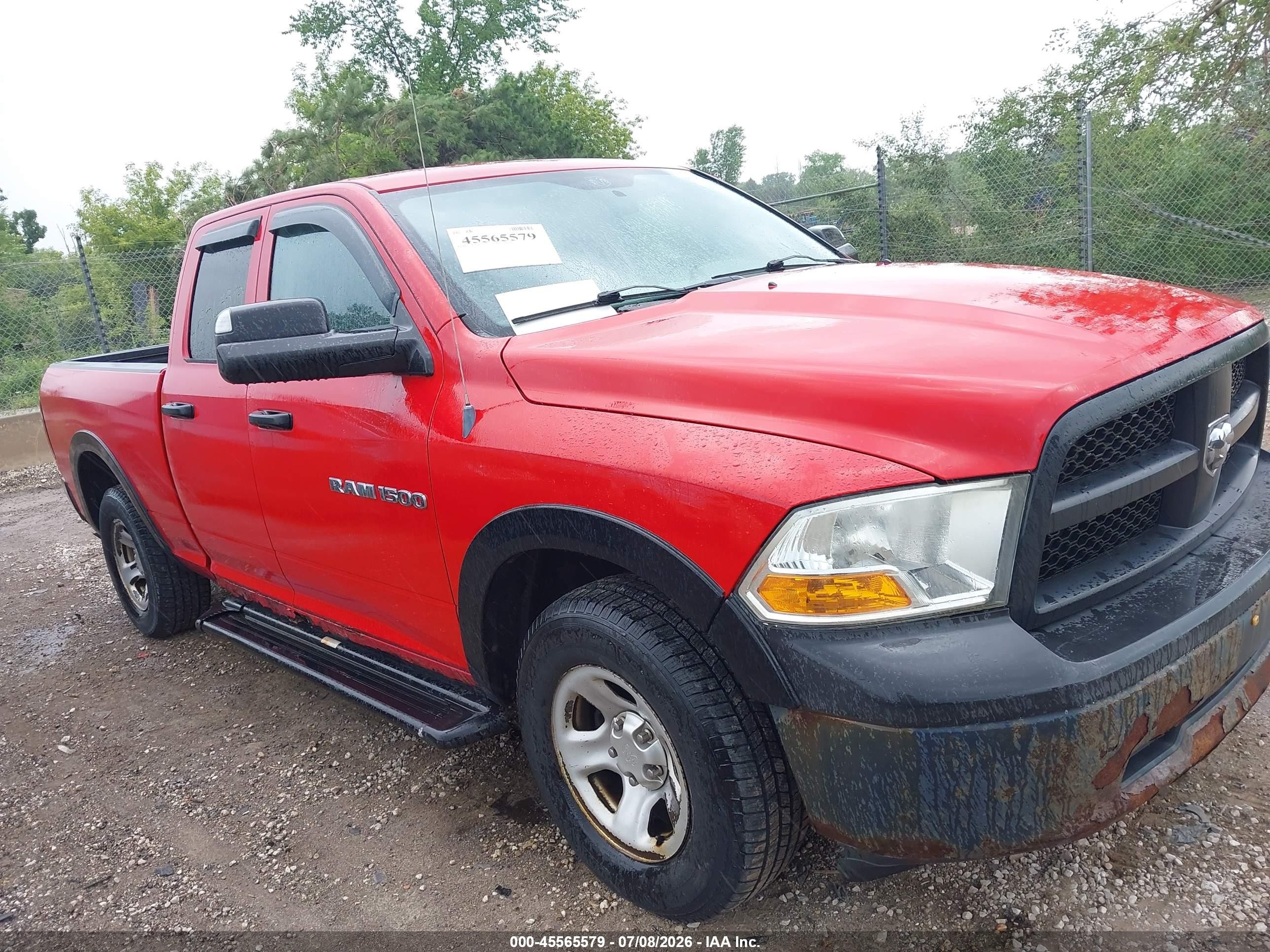 2012 Ram 1500 Tradesman Красный vin: 1C6RD7FP4CS240015