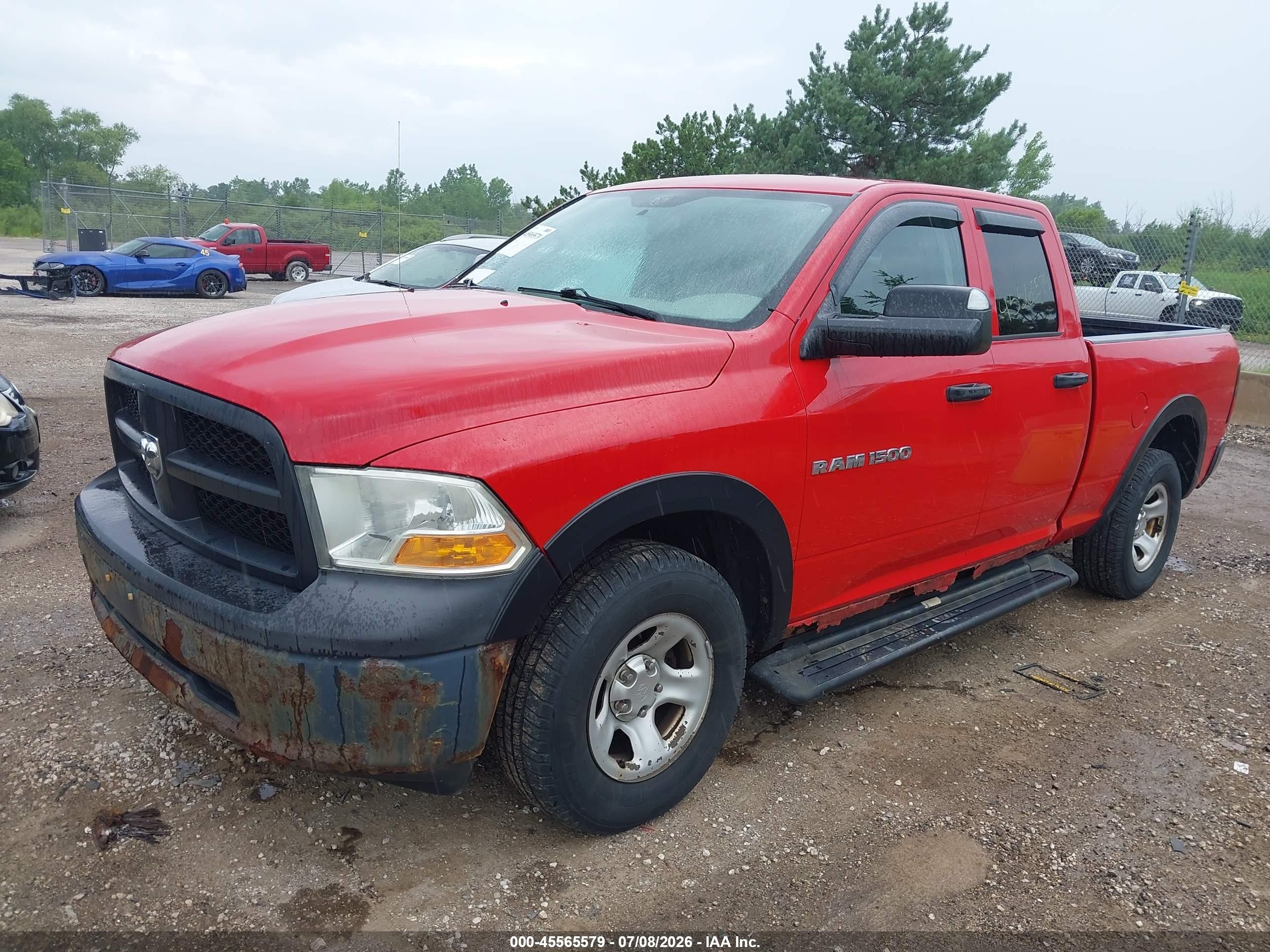 2012 Ram 1500 Tradesman Красный vin: 1C6RD7FP4CS240015