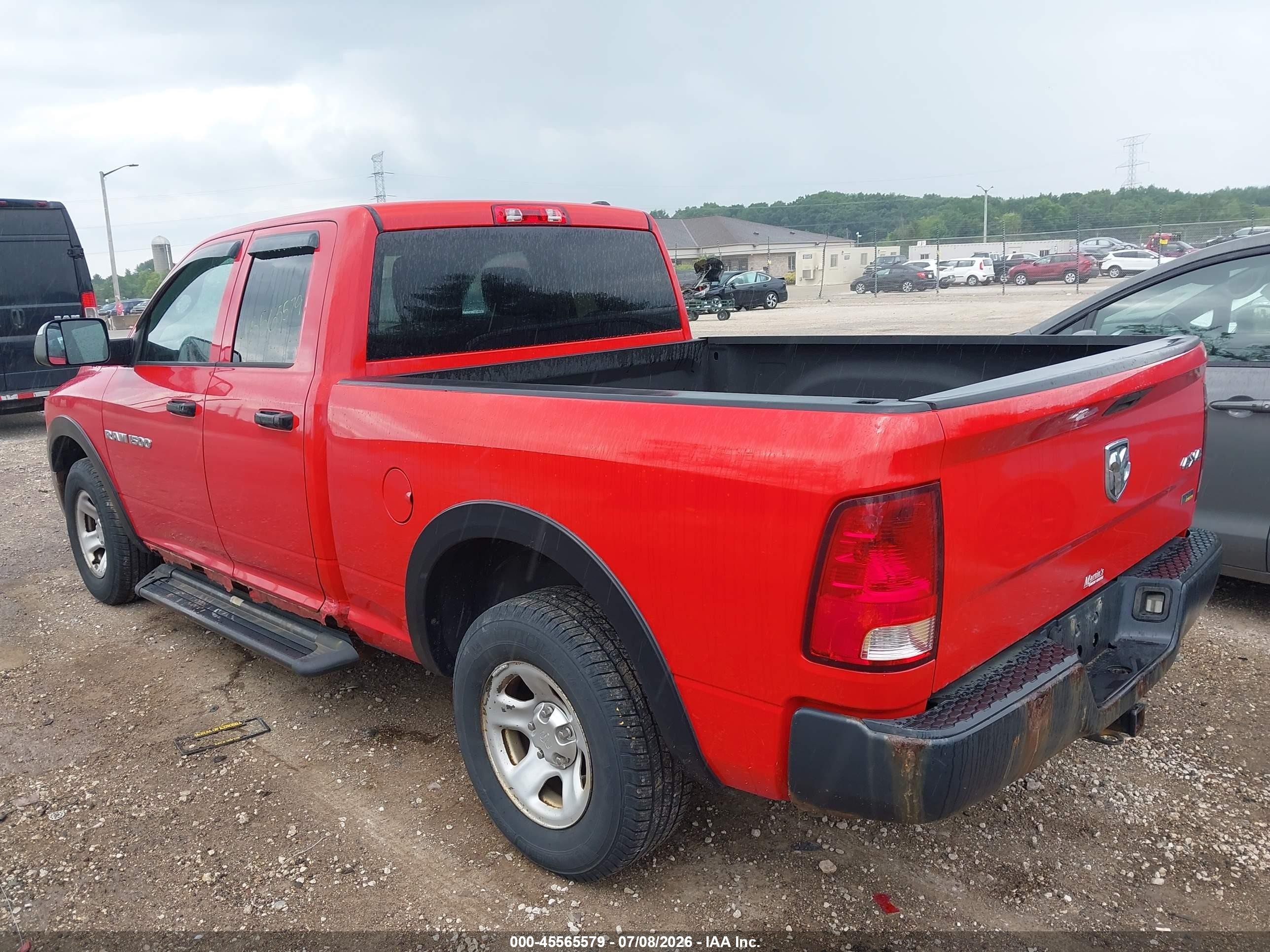 2012 Ram 1500 Tradesman Красный vin: 1C6RD7FP4CS240015