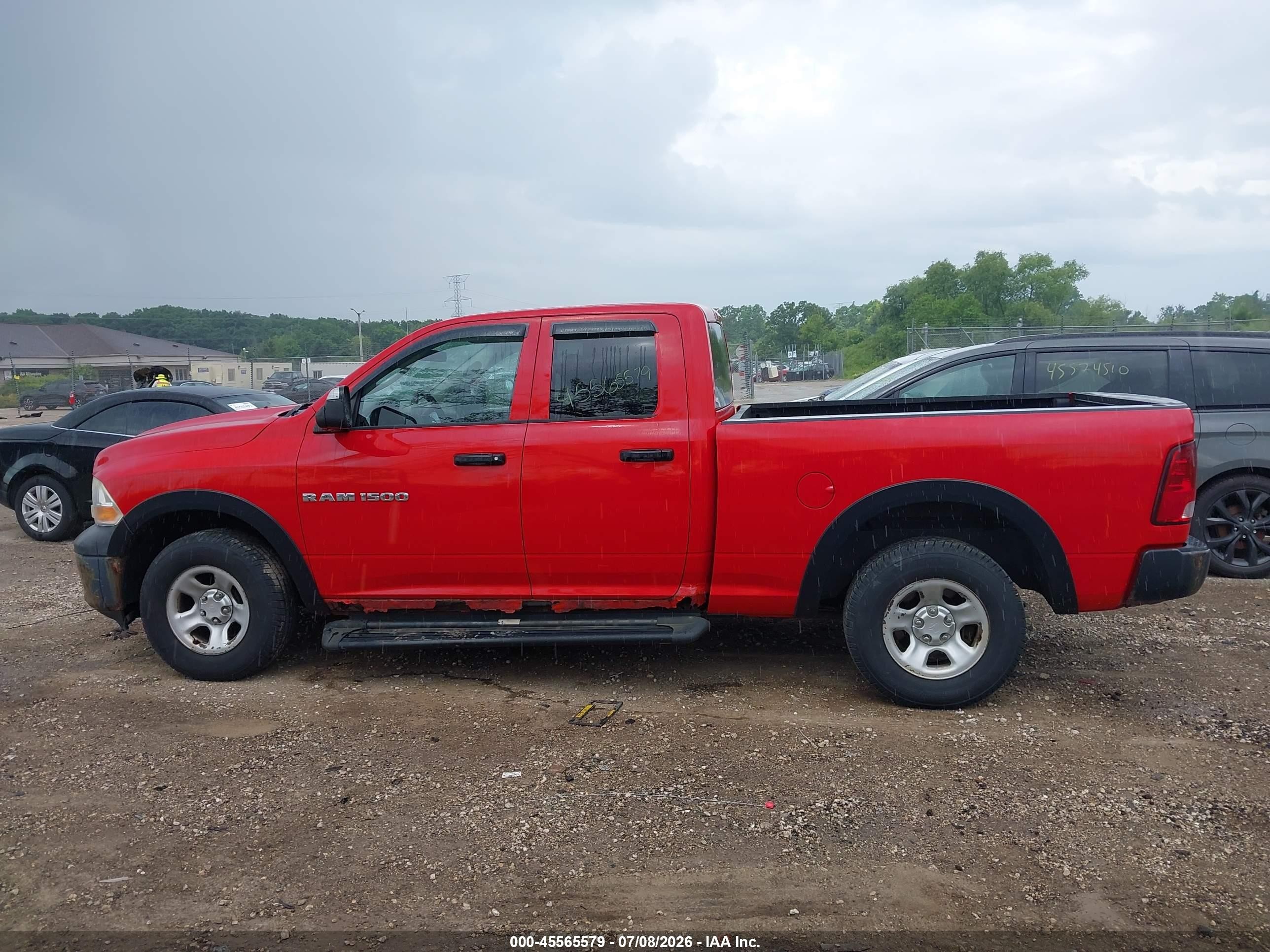 2012 Ram 1500 Tradesman Красный vin: 1C6RD7FP4CS240015