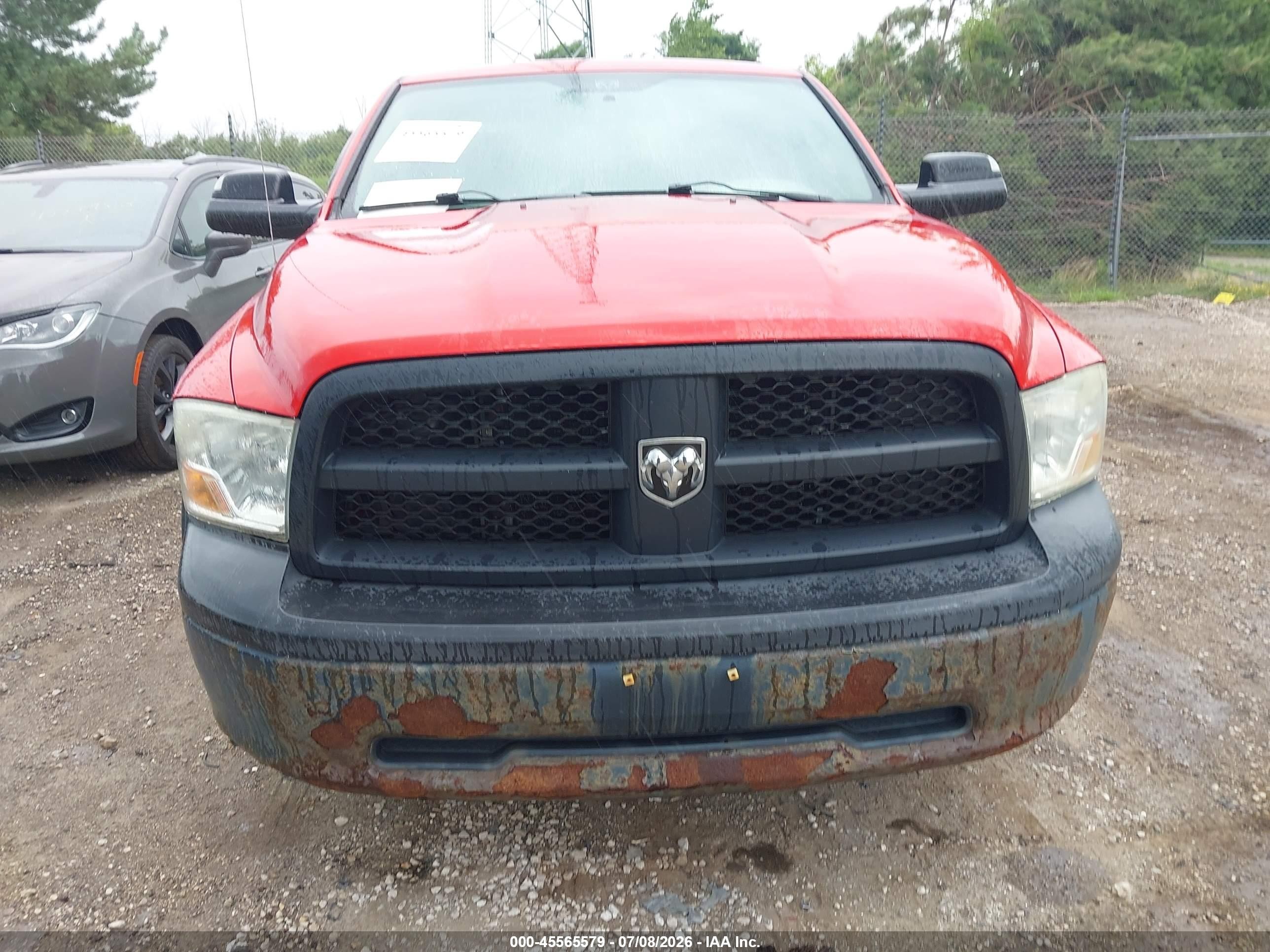 2012 Ram 1500 Tradesman Красный vin: 1C6RD7FP4CS240015