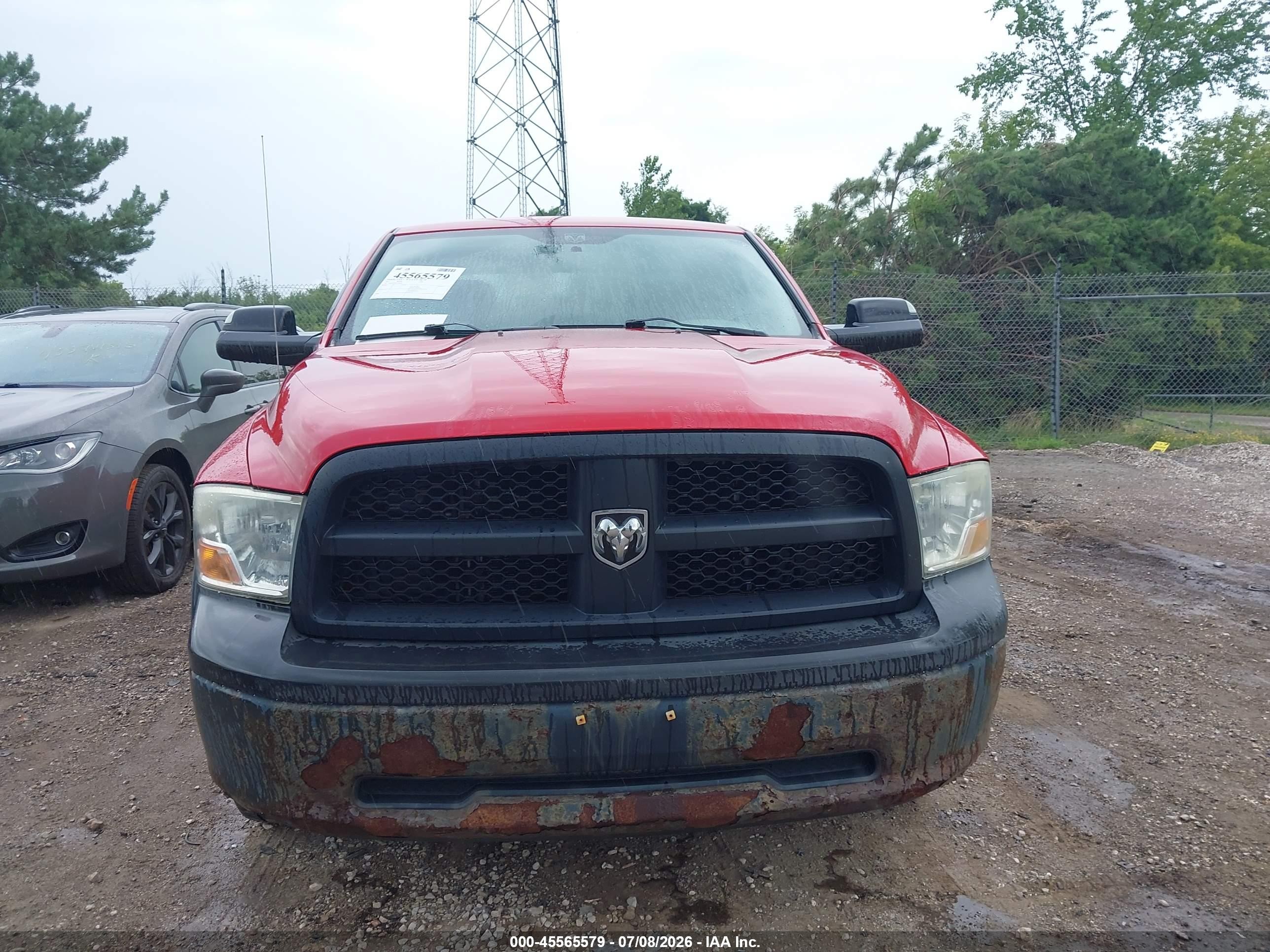 2012 Ram 1500 Tradesman Красный vin: 1C6RD7FP4CS240015