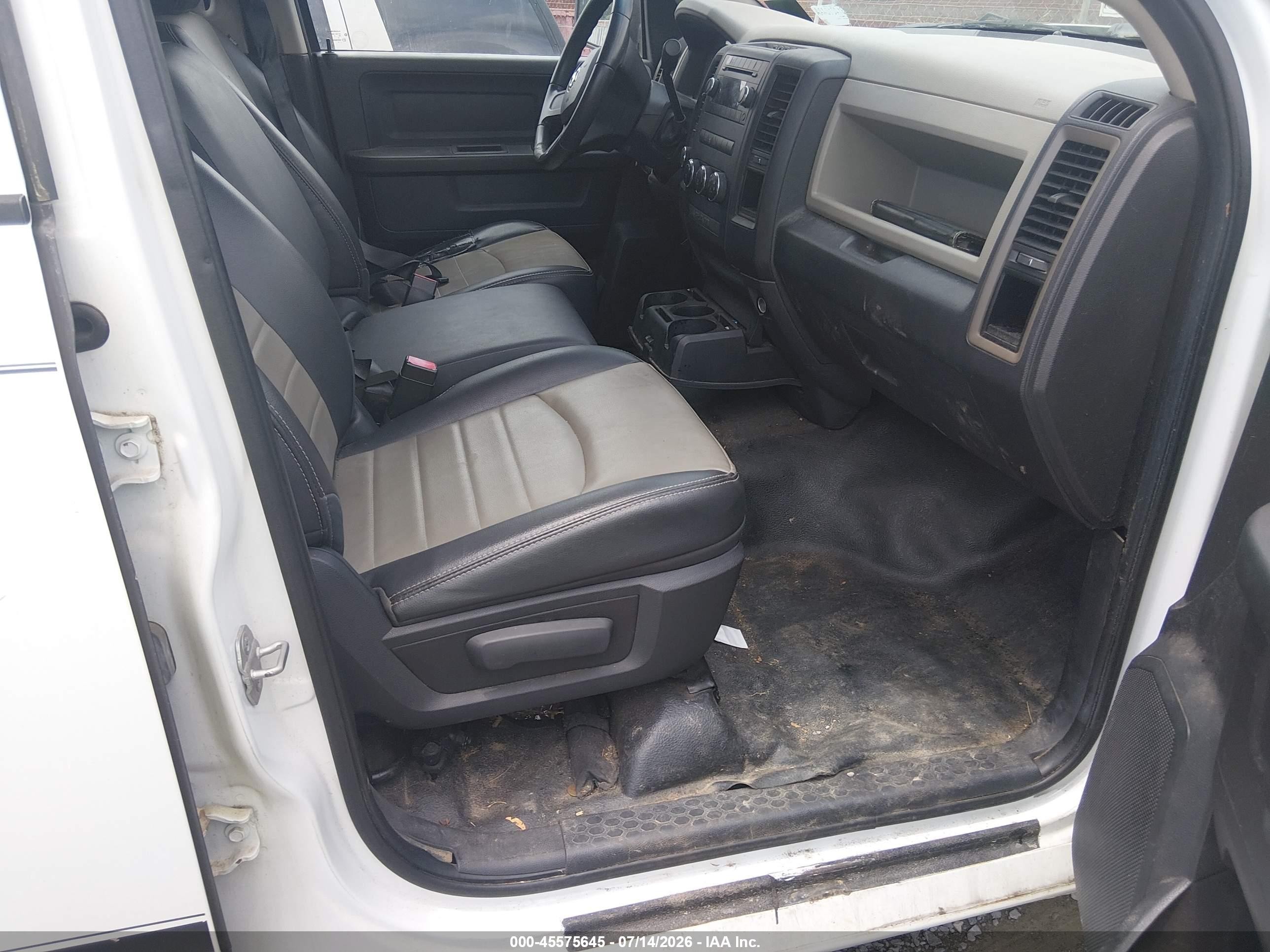 2012 Ram 1500 St White vin: 1C6RD7FP5CS264498
