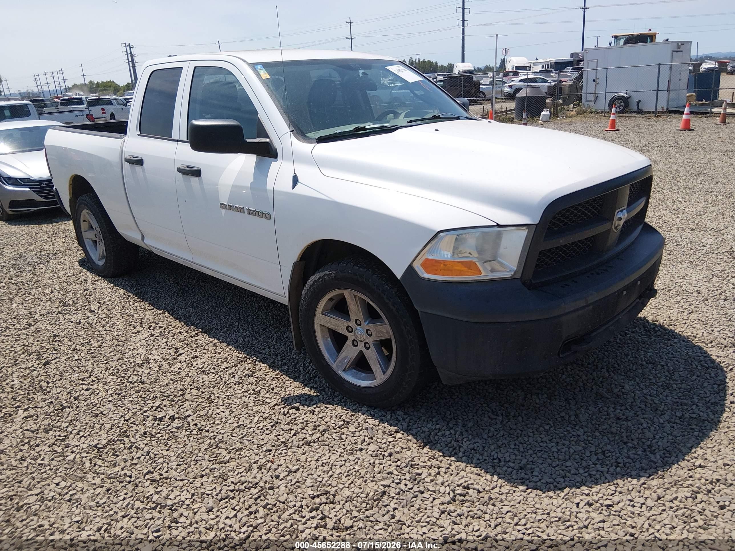 2012 Ram 1500 St Белый vin: 1C6RD7FP7CS234824