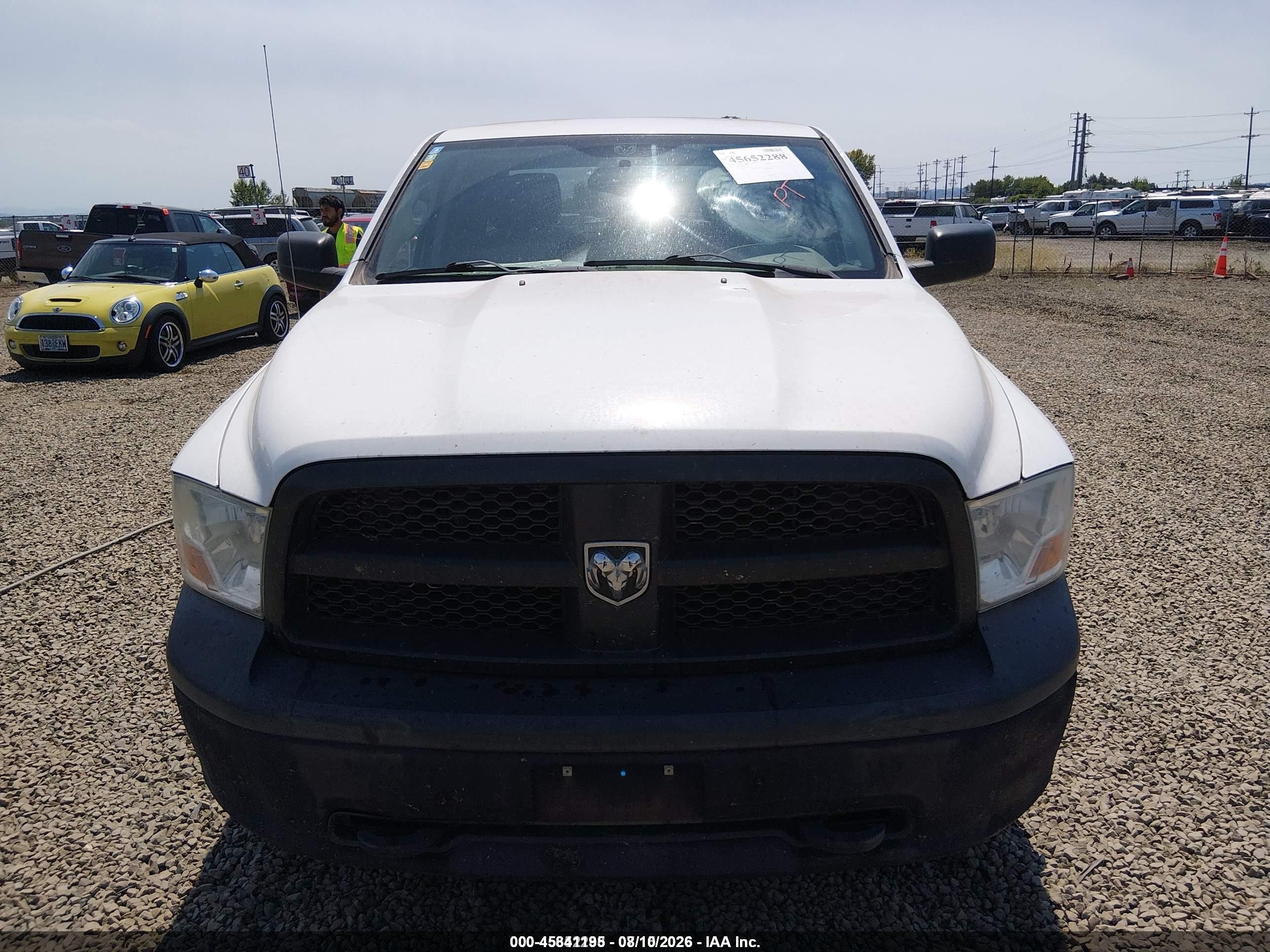 2012 Ram 1500 St White vin: 1C6RD7FP7CS234824