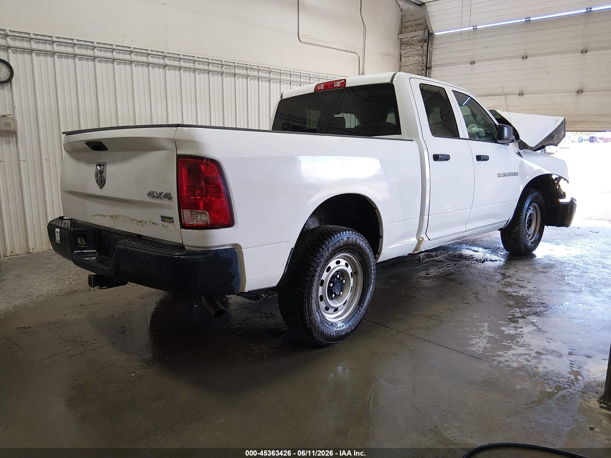 2012 Ram 1500 St White vin: 1C6RD7FP9CS324718