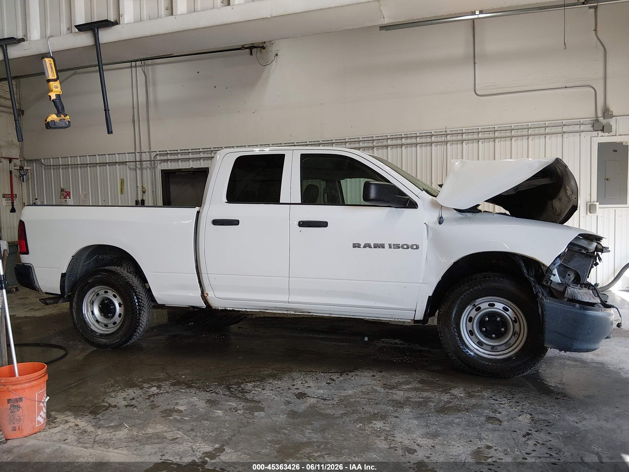 2012 Ram 1500 St White vin: 1C6RD7FP9CS324718