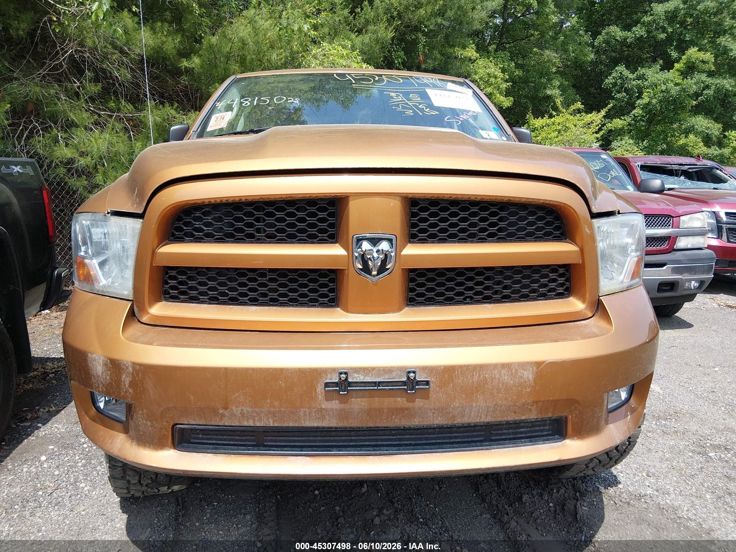 2012 Ram 1500 St Orange vin: 1C6RD7FT1CS303391