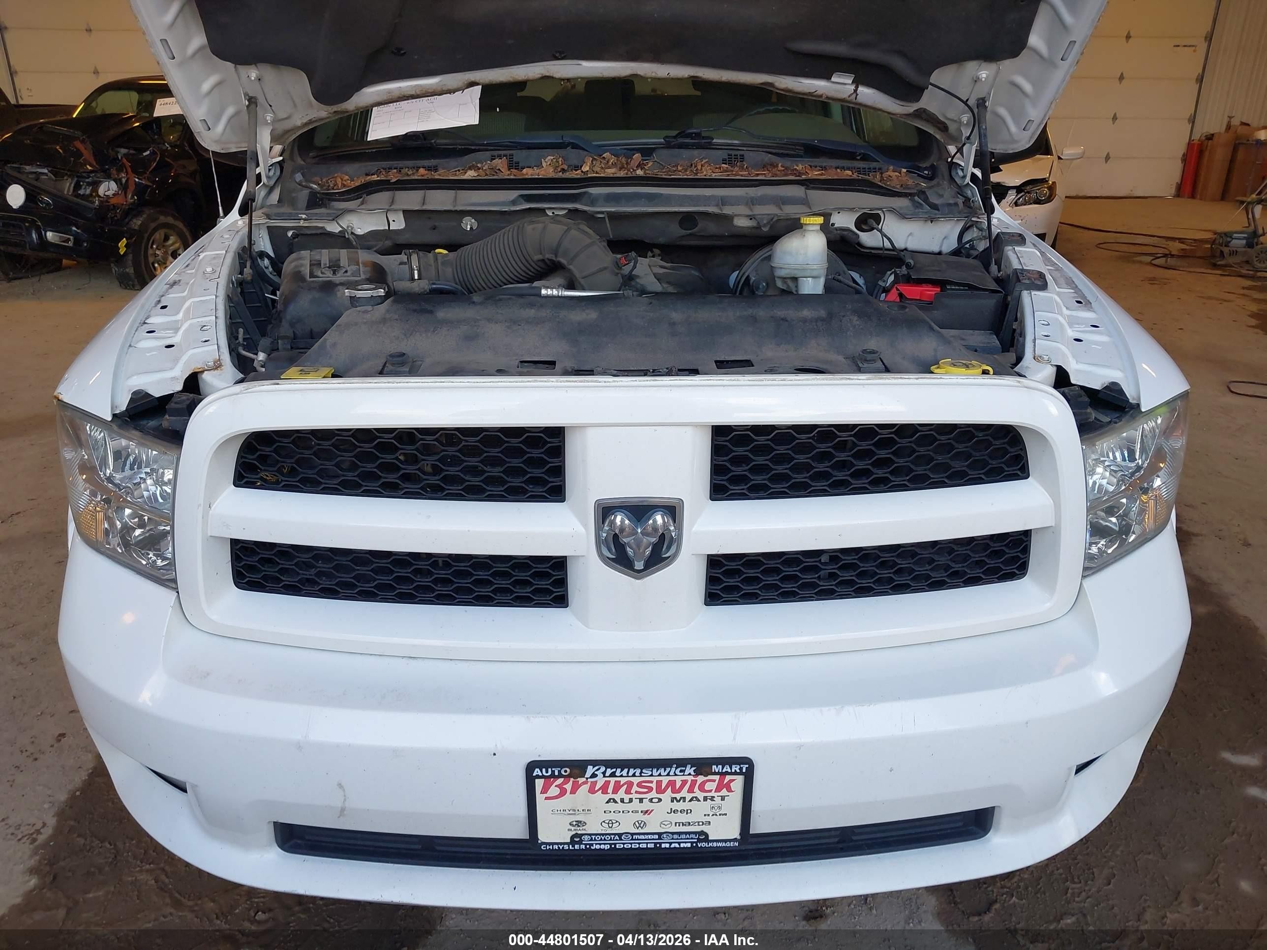 2012 Ram 1500 St Белый vin: 1C6RD7FT1CS344247