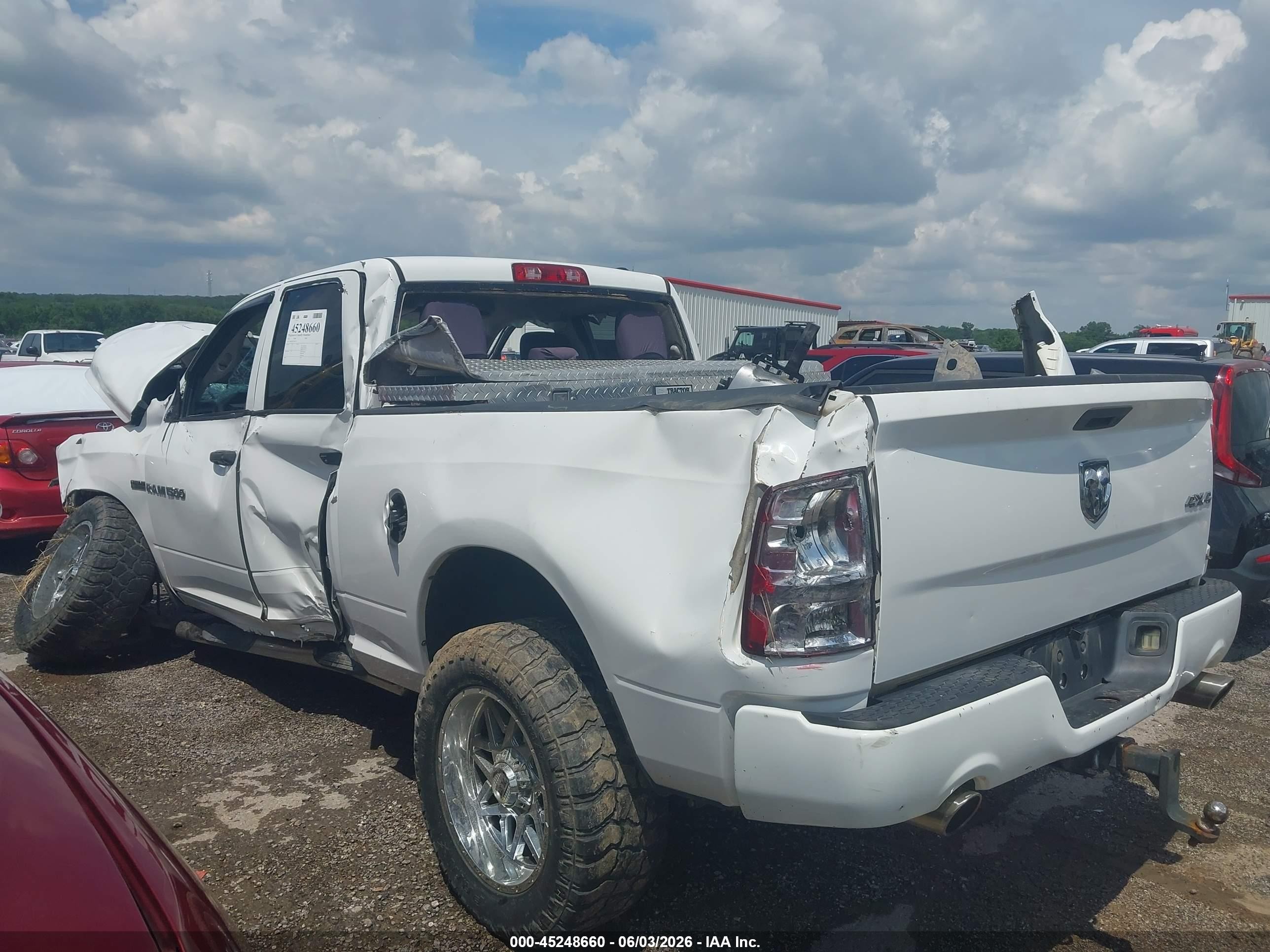 2012 Ram 1500 St Белый vin: 1C6RD7FT3CS251276