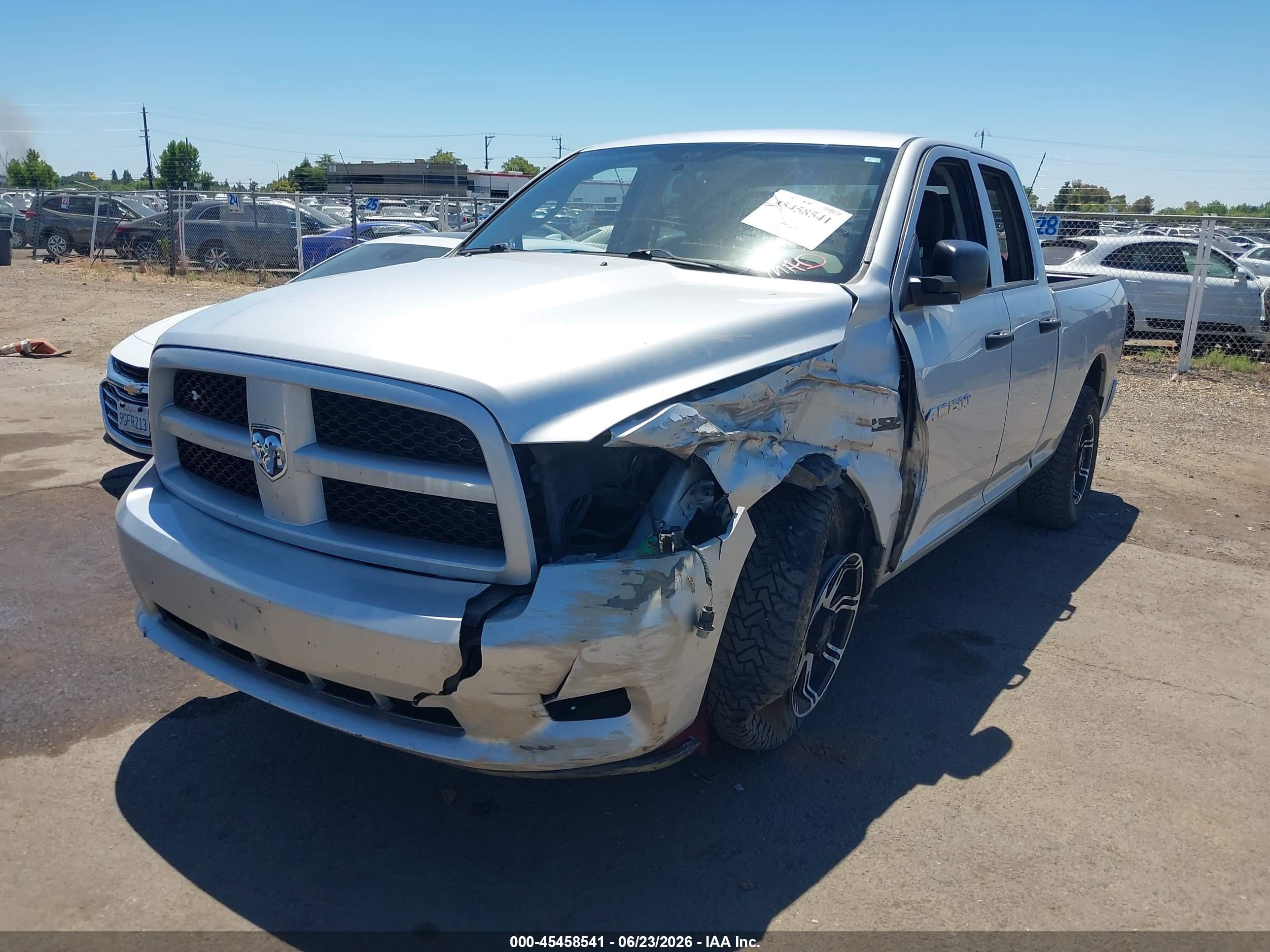 2012 Ram 1500 Express Silver vin: 1C6RD7FT4CS142289