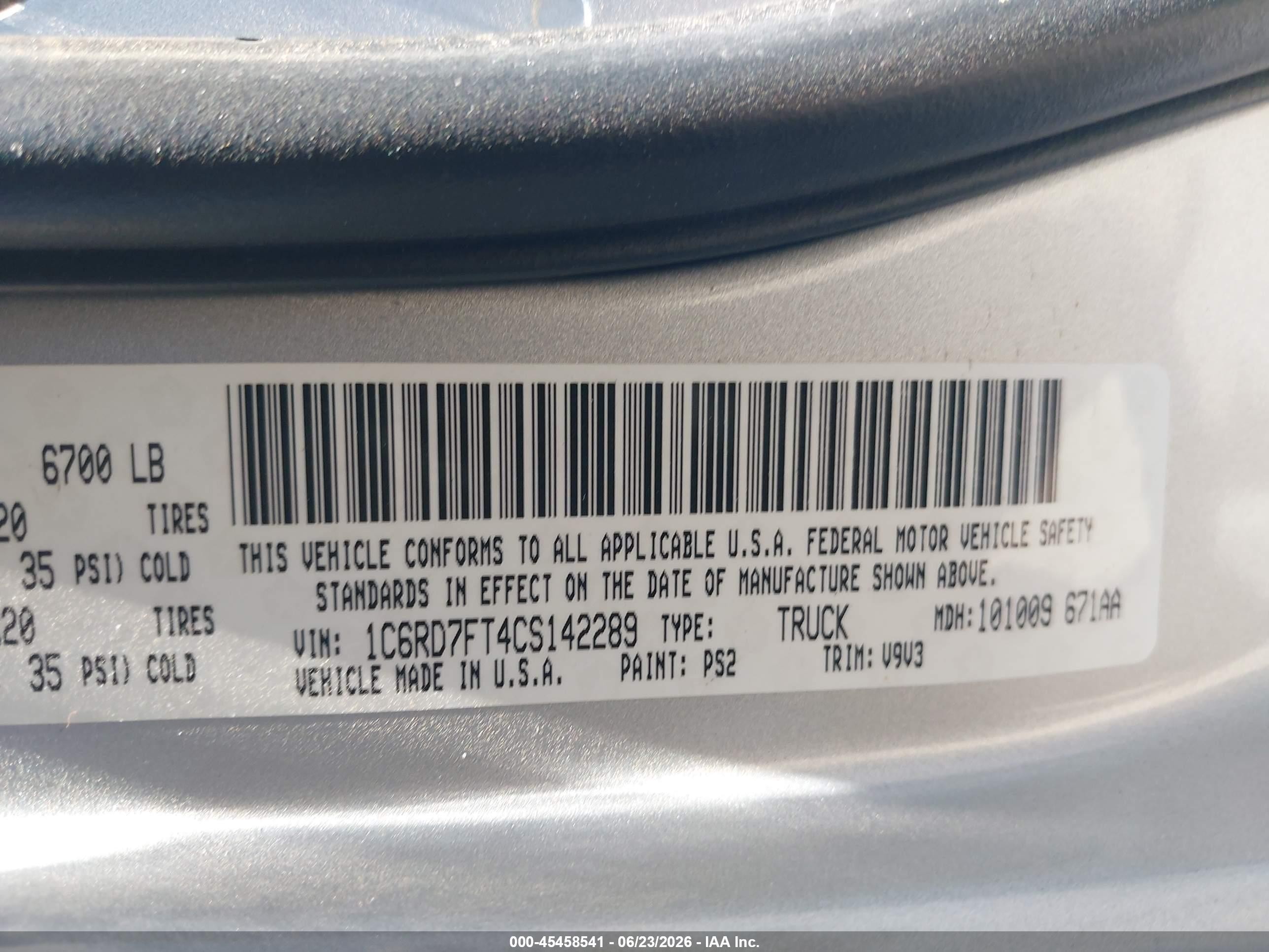 2012 Ram 1500 Express Silver vin: 1C6RD7FT4CS142289