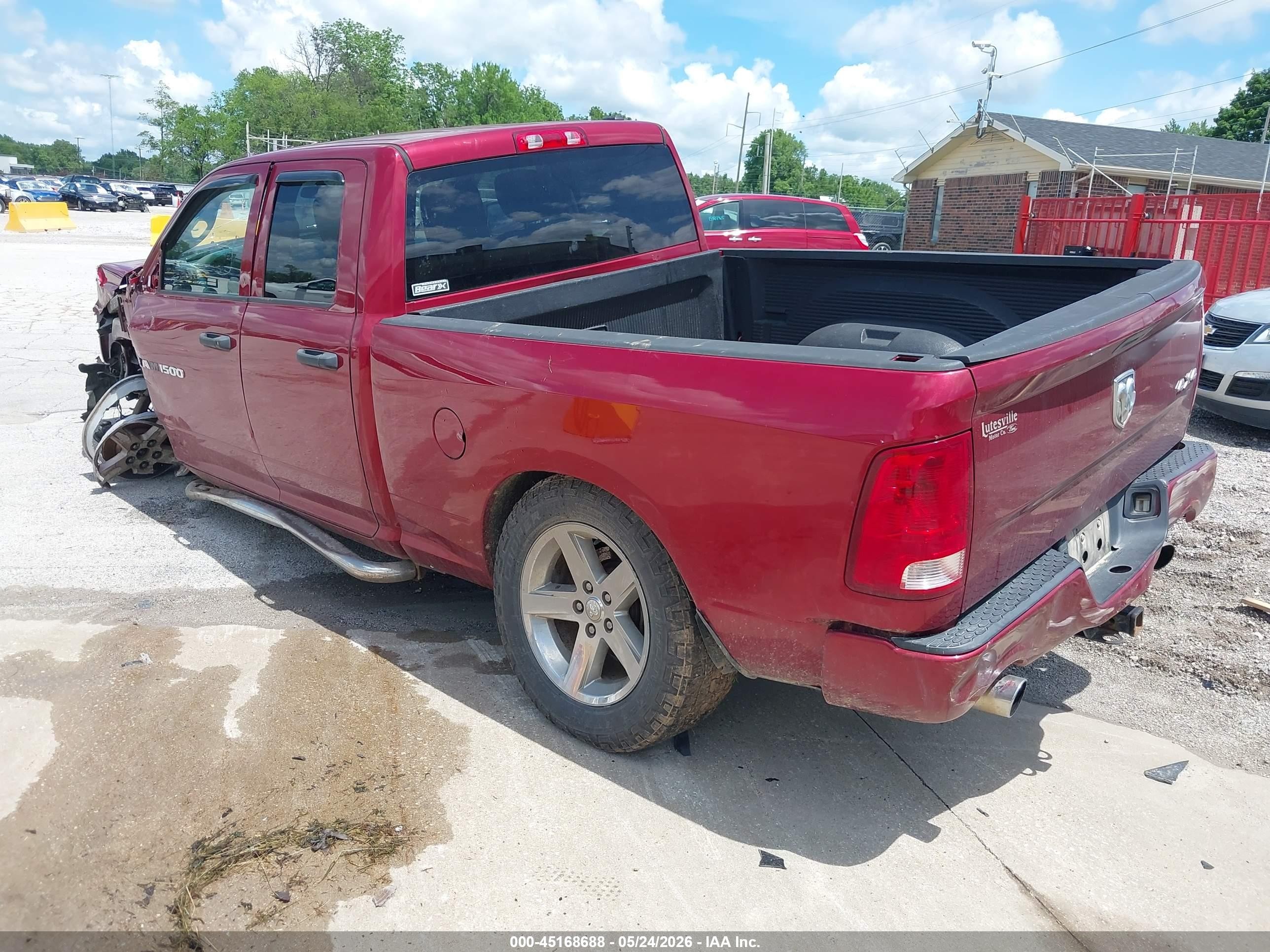 2012 Ram 1500 St Red vin: 1C6RD7FT4CS163675