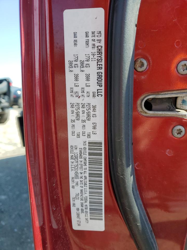 2012 Dodge Ram 1500 St Burgundy vin: 1C6RD7FT5CS145055
