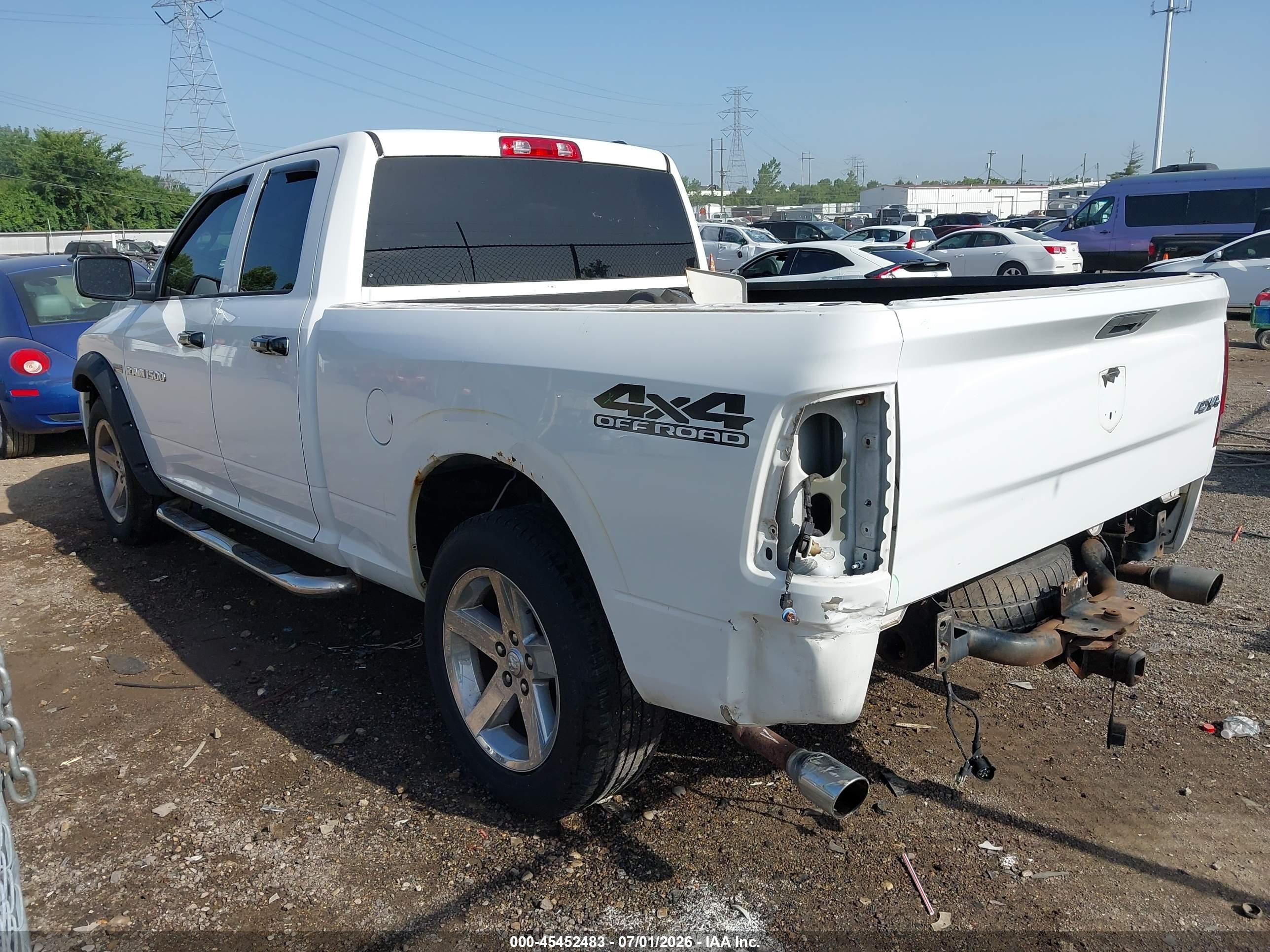 2012 Ram 1500 Express White vin: 1C6RD7FT5CS341111