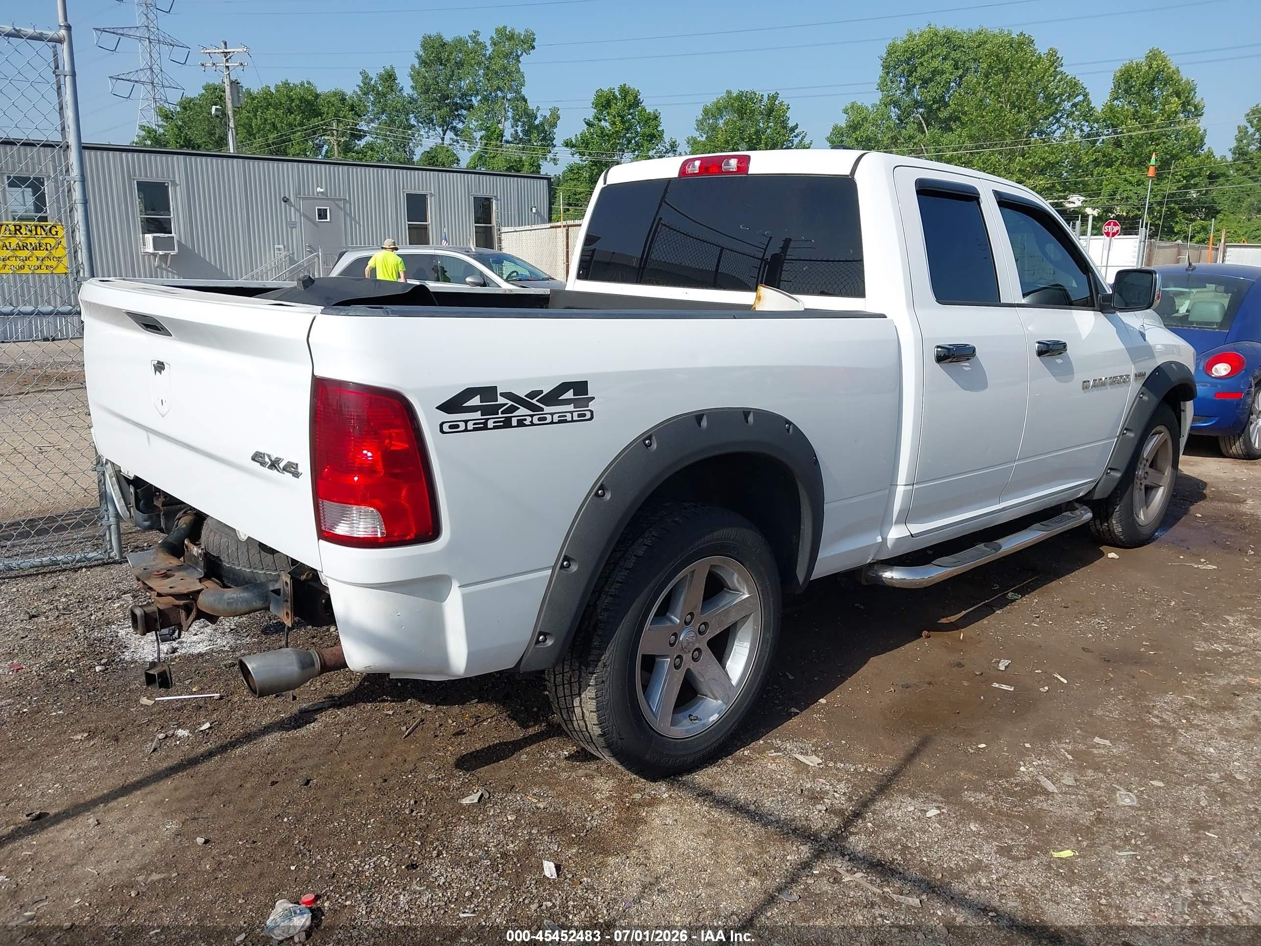 2012 Ram 1500 Express White vin: 1C6RD7FT5CS341111