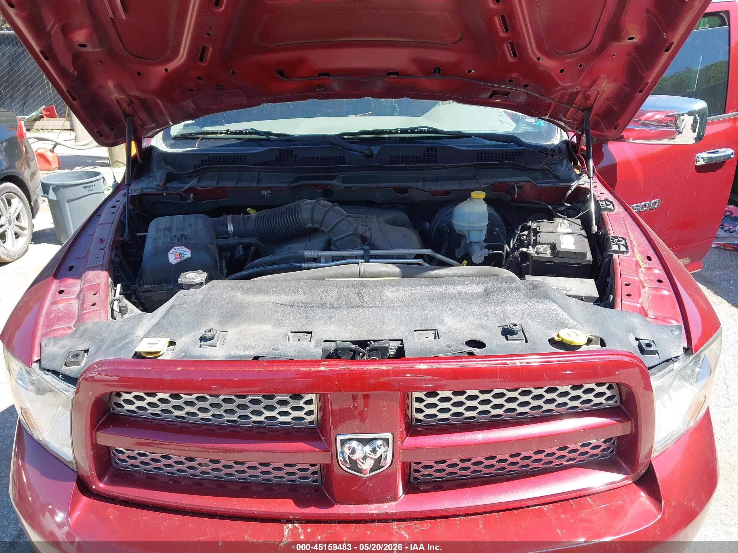 2012 Ram 1500 St Red vin: 1C6RD7FT6CS164875