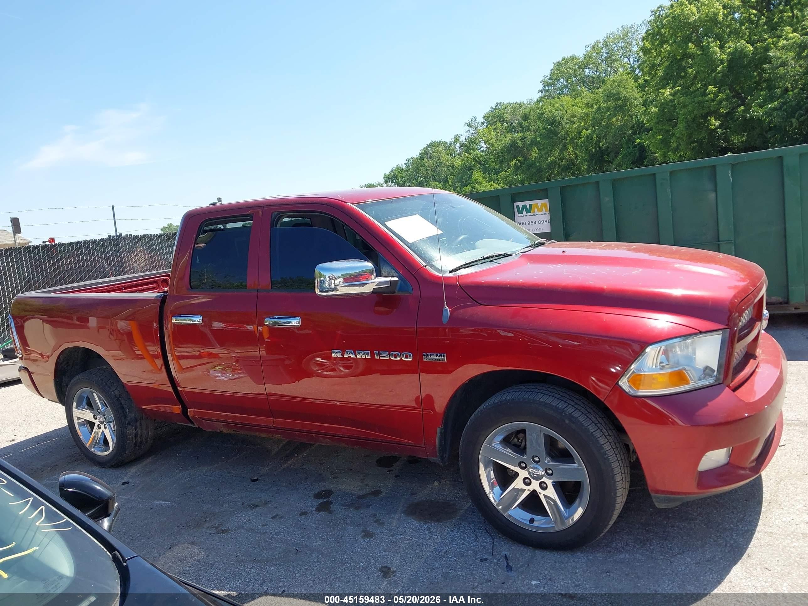 2012 Ram 1500 St Red vin: 1C6RD7FT6CS164875