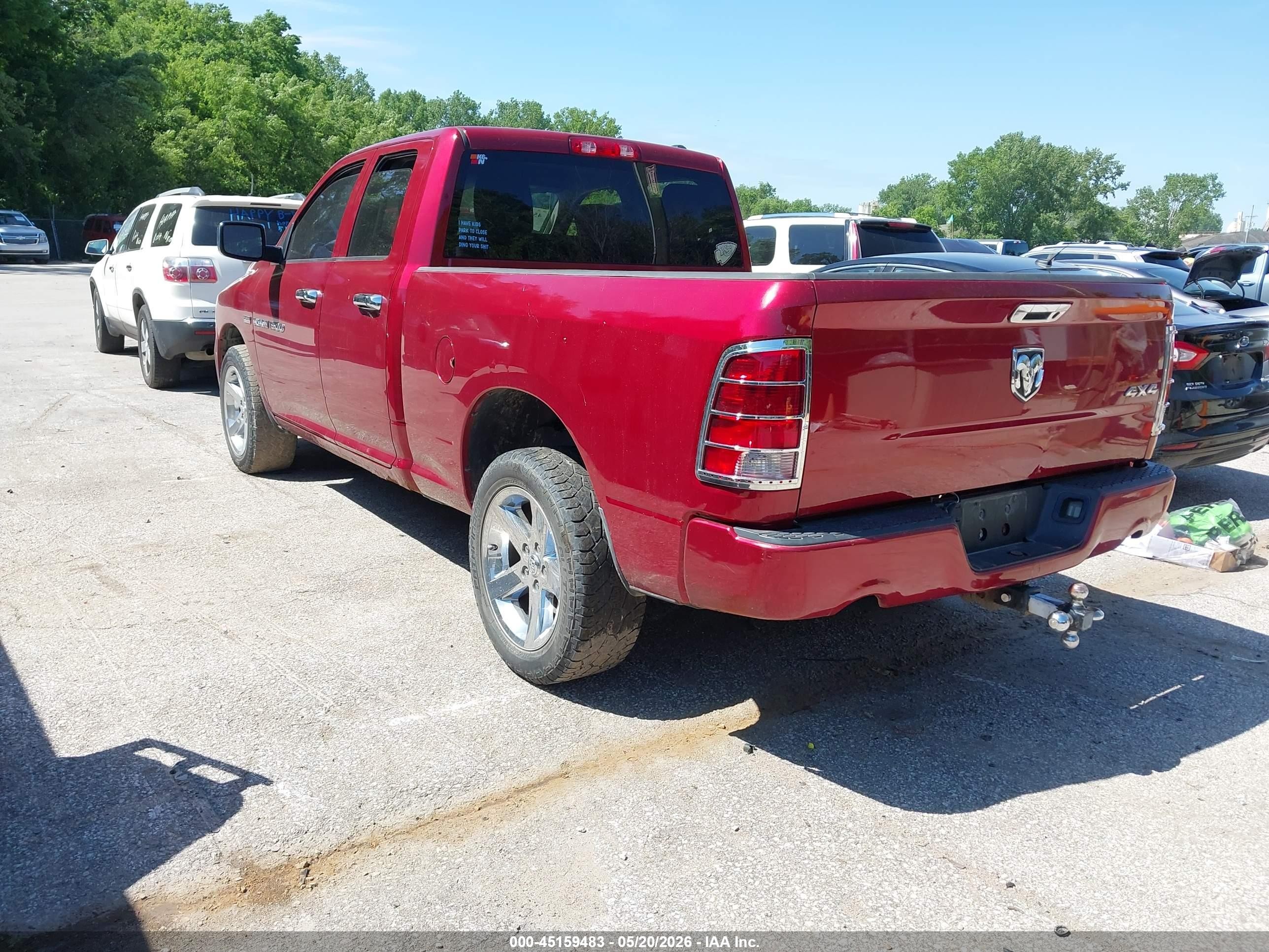 2012 Ram 1500 St Red vin: 1C6RD7FT6CS164875