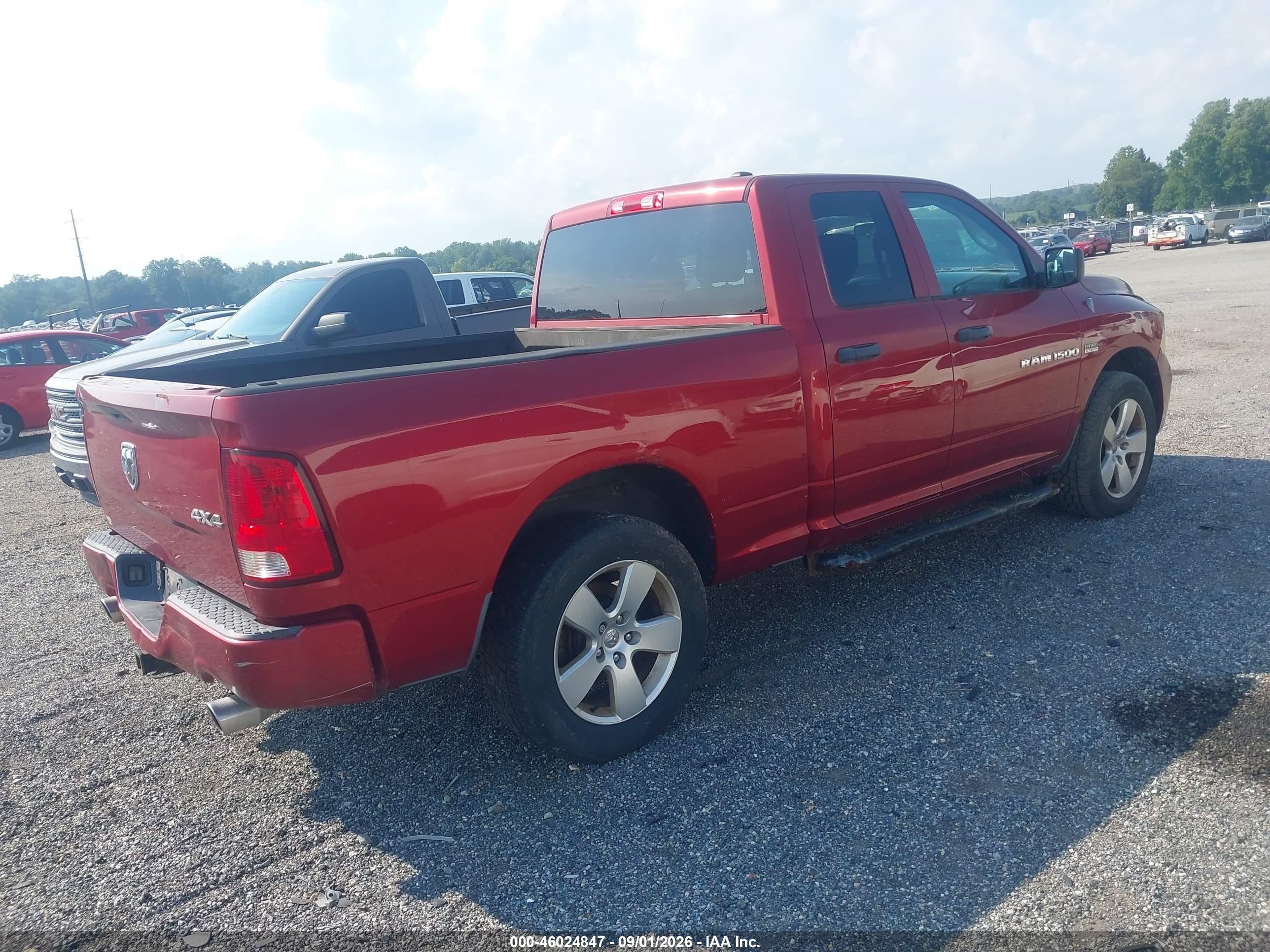 2012 Ram 1500 Express Red vin: 1C6RD7FT8CS134485