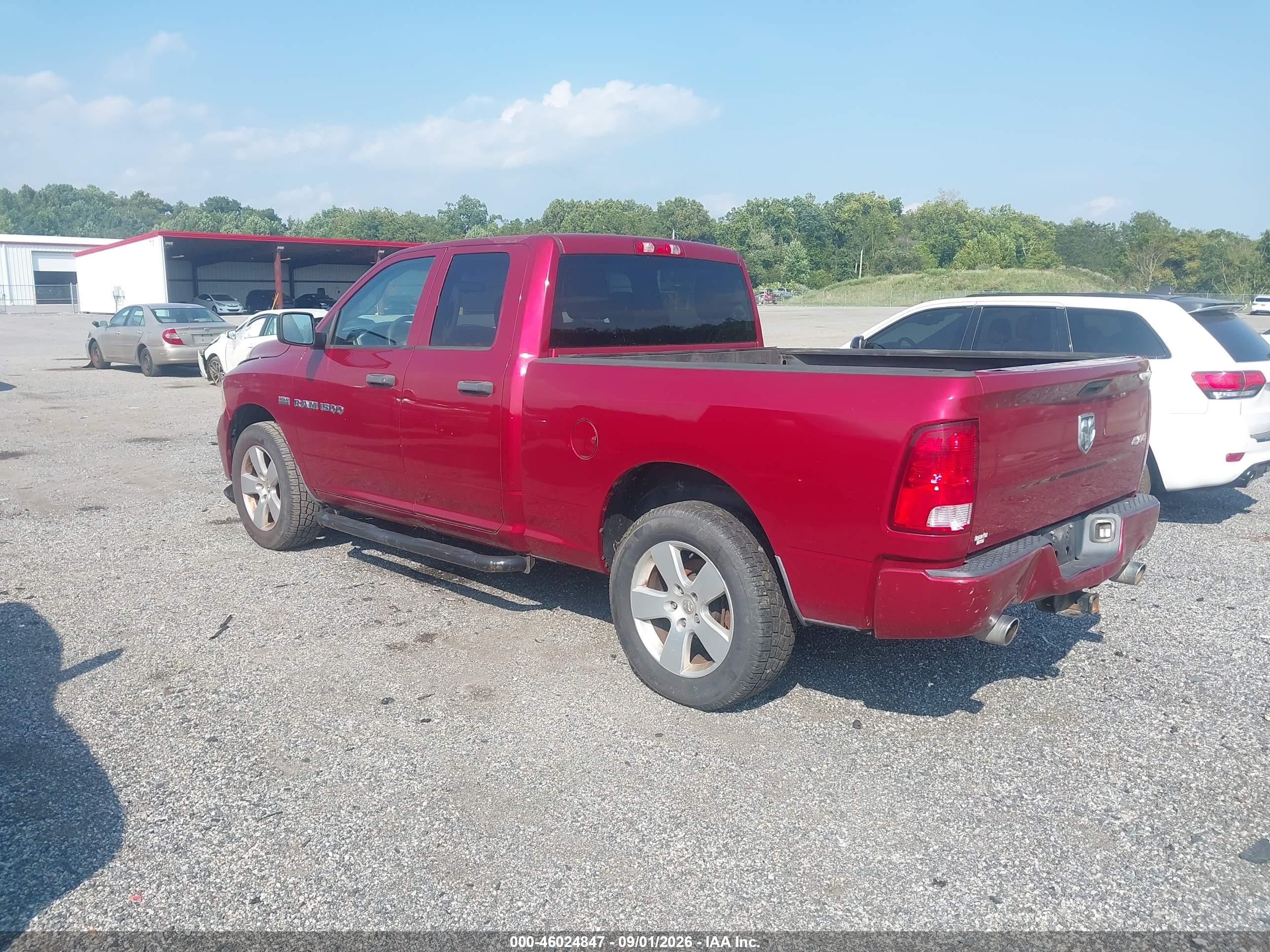 2012 Ram 1500 Express Red vin: 1C6RD7FT8CS134485