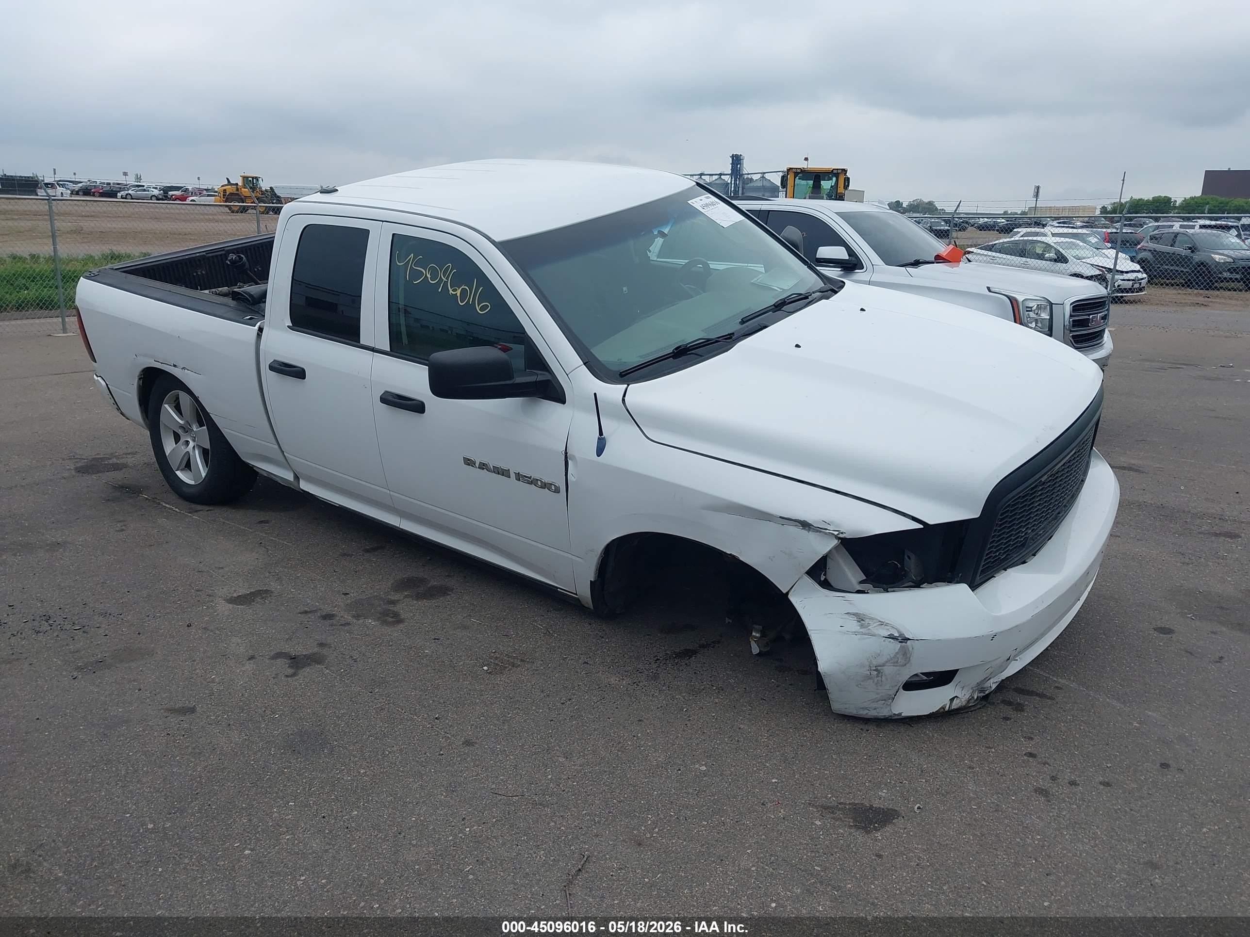 2012 Ram 1500 St White vin: 1C6RD7FT8CS327428