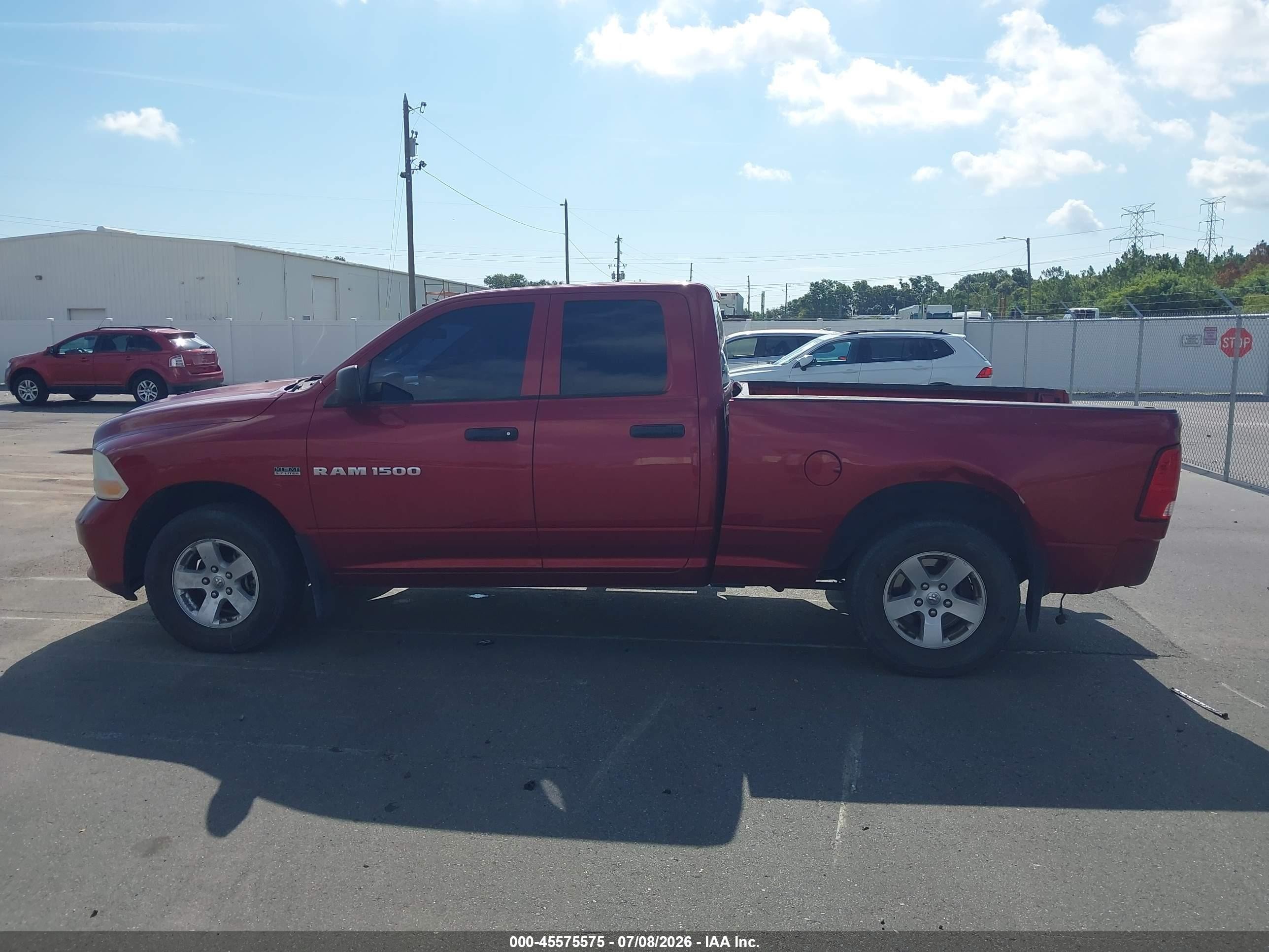 2012 Ram 1500 Express Red vin: 1C6RD7FT9CS244946