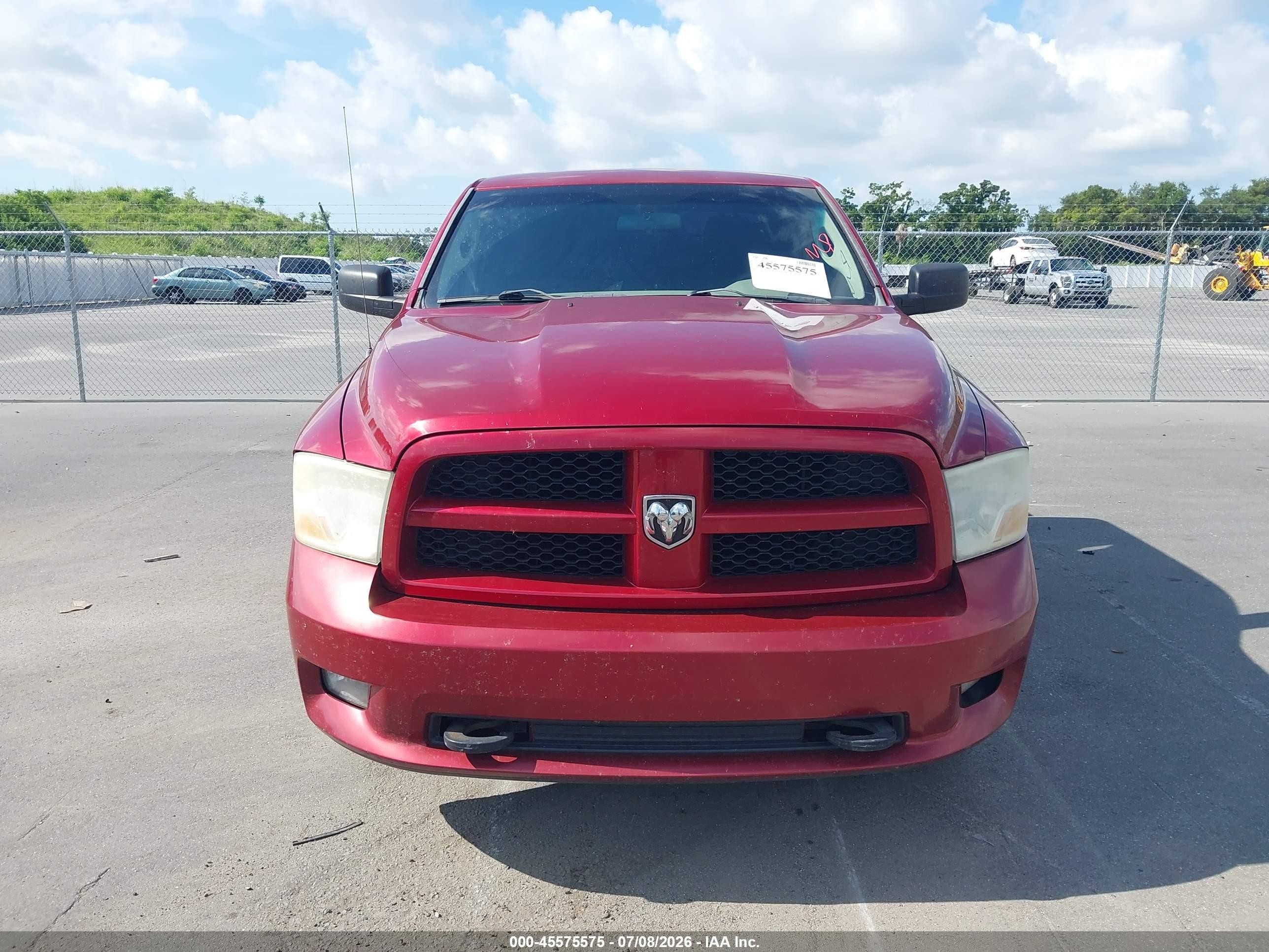 2012 Ram 1500 Express Red vin: 1C6RD7FT9CS244946