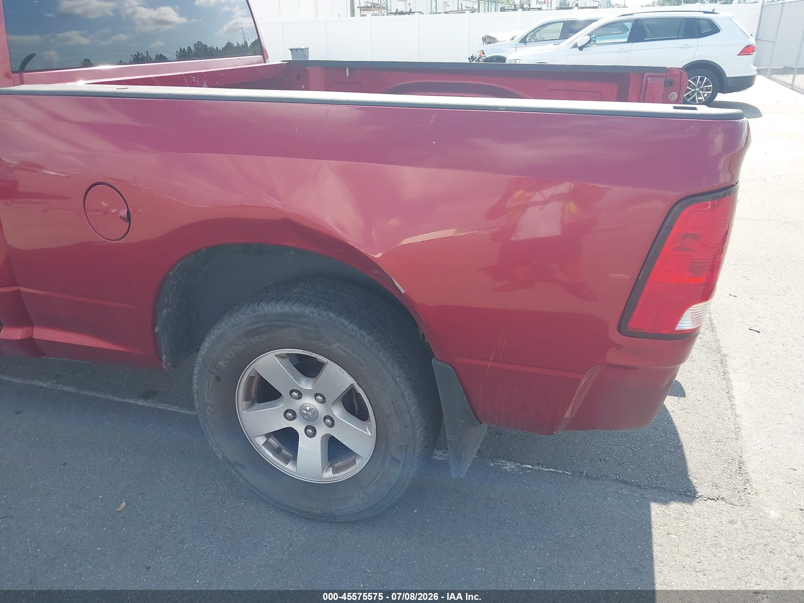 2012 Ram 1500 Express Red vin: 1C6RD7FT9CS244946