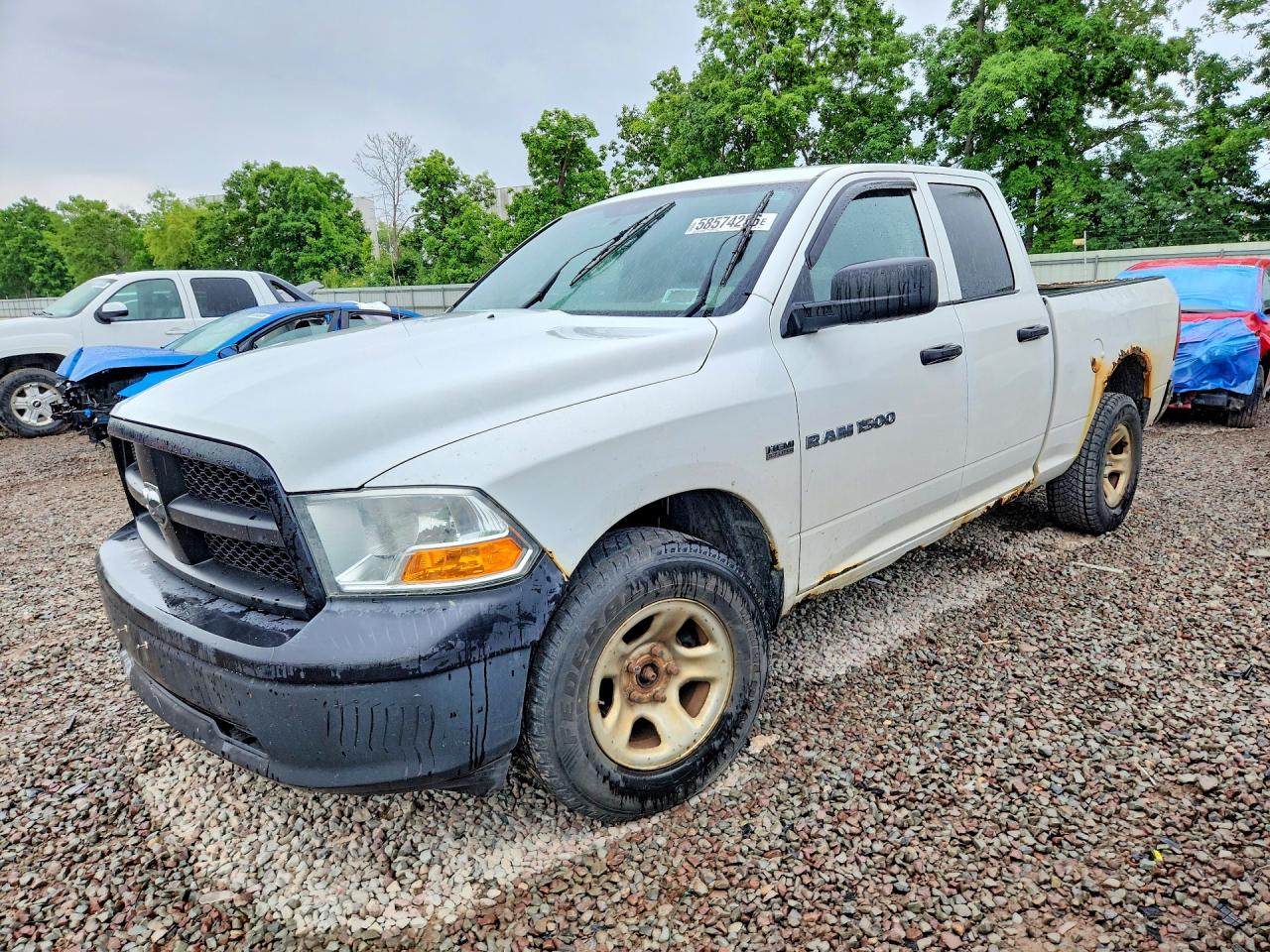 2012 Dodge Ram 1500 St White vin: 1C6RD7FT9CS303218