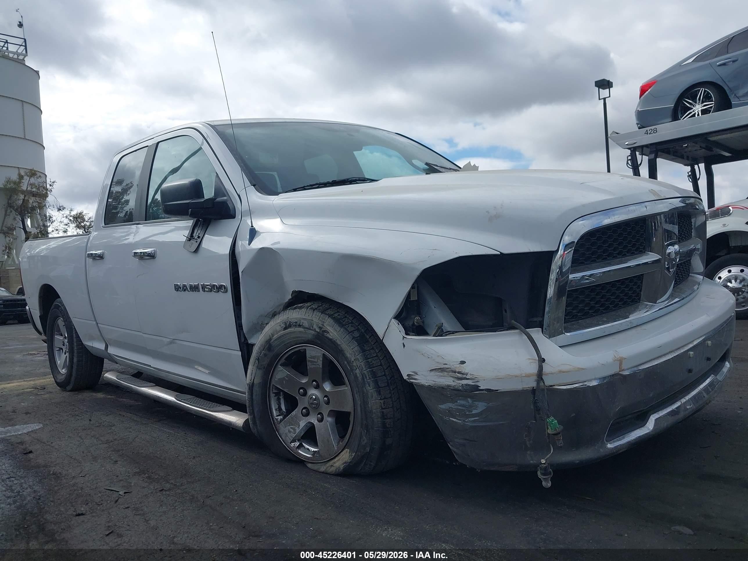 2012 Ram 1500 Slt Белый vin: 1C6RD7GP2CS116498