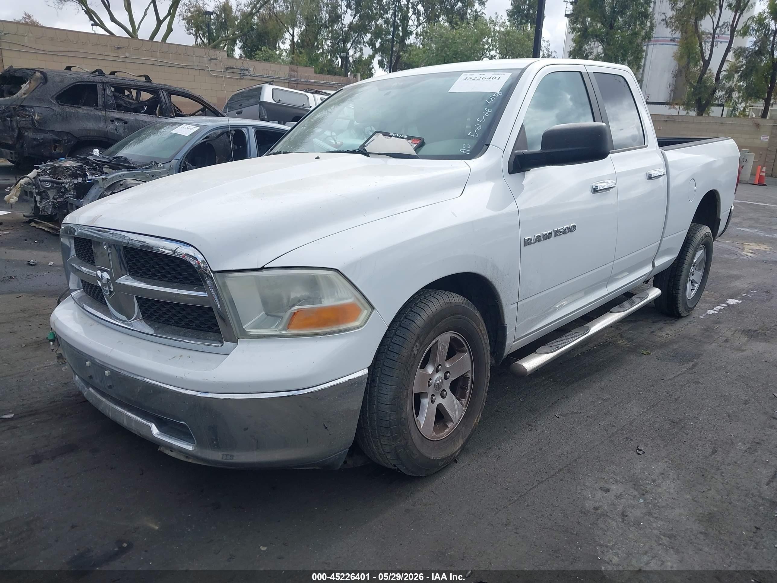 2012 Ram 1500 Slt Белый vin: 1C6RD7GP2CS116498