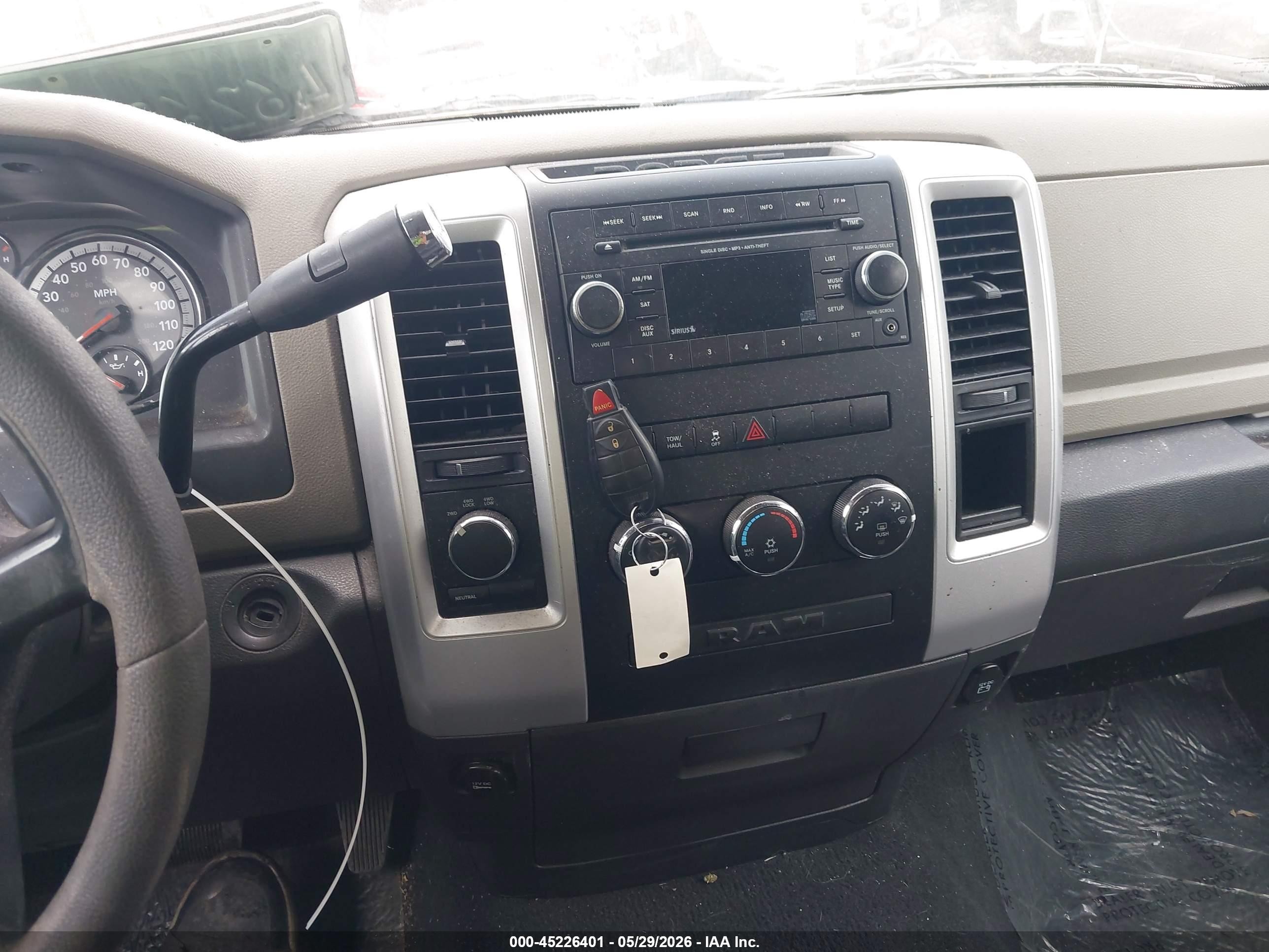 2012 Ram 1500 Slt Белый vin: 1C6RD7GP2CS116498