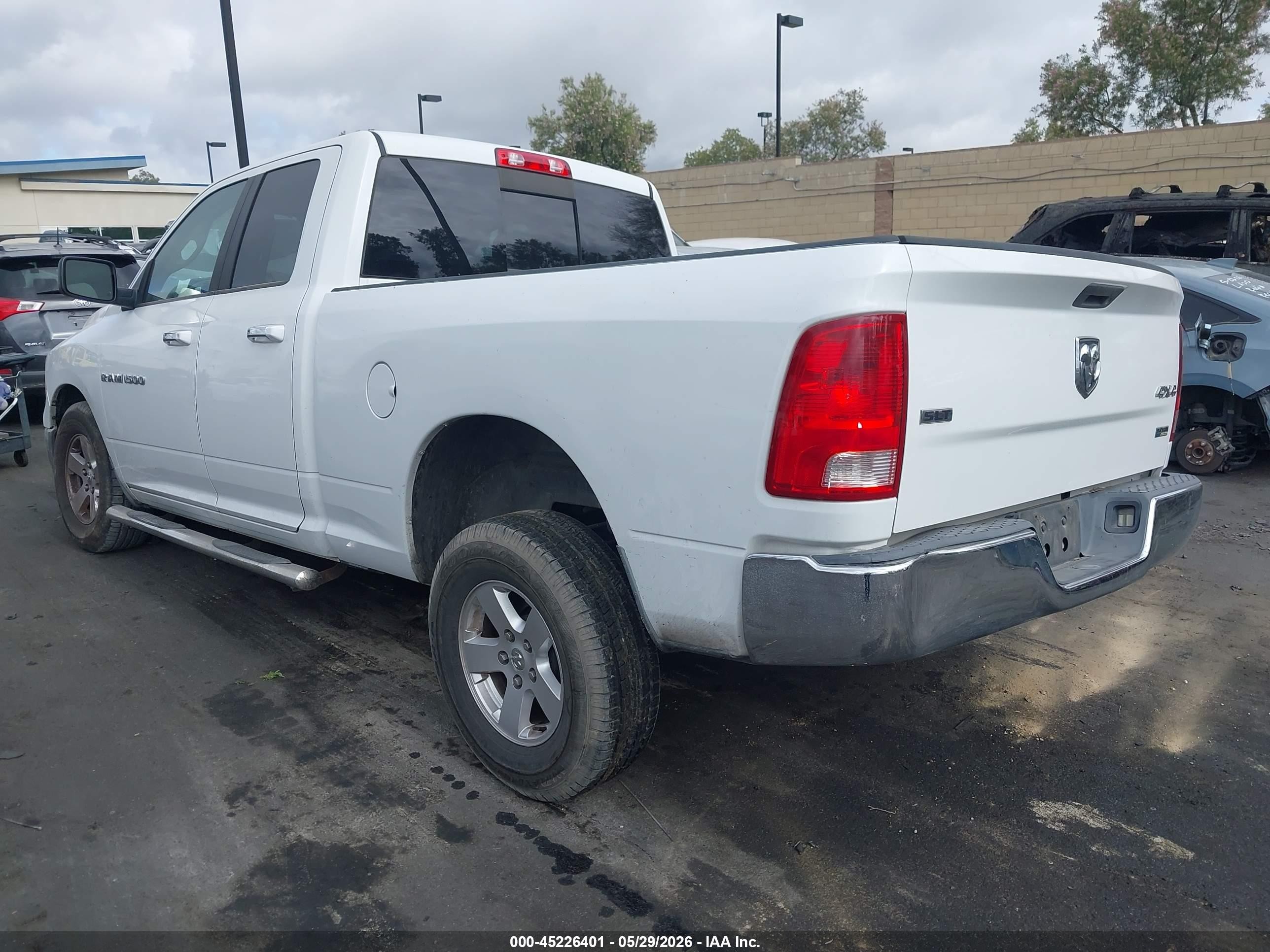 2012 Ram 1500 Slt Белый vin: 1C6RD7GP2CS116498