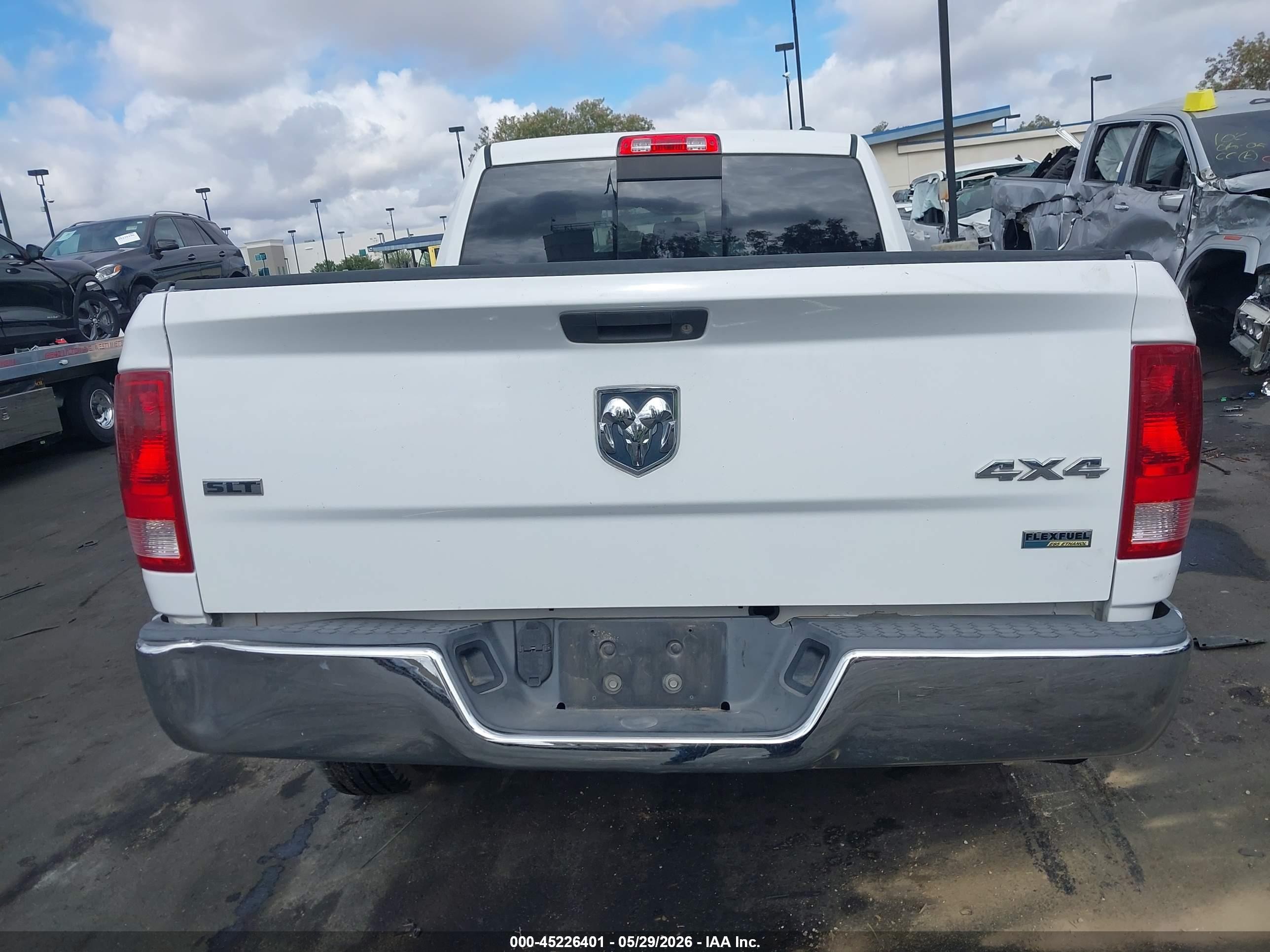 2012 Ram 1500 Slt Белый vin: 1C6RD7GP2CS116498
