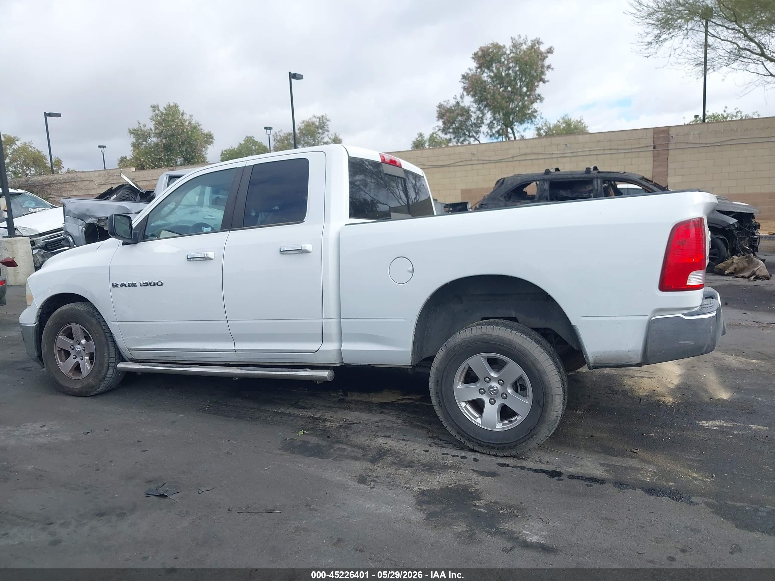 2012 Ram 1500 Slt Белый vin: 1C6RD7GP2CS116498