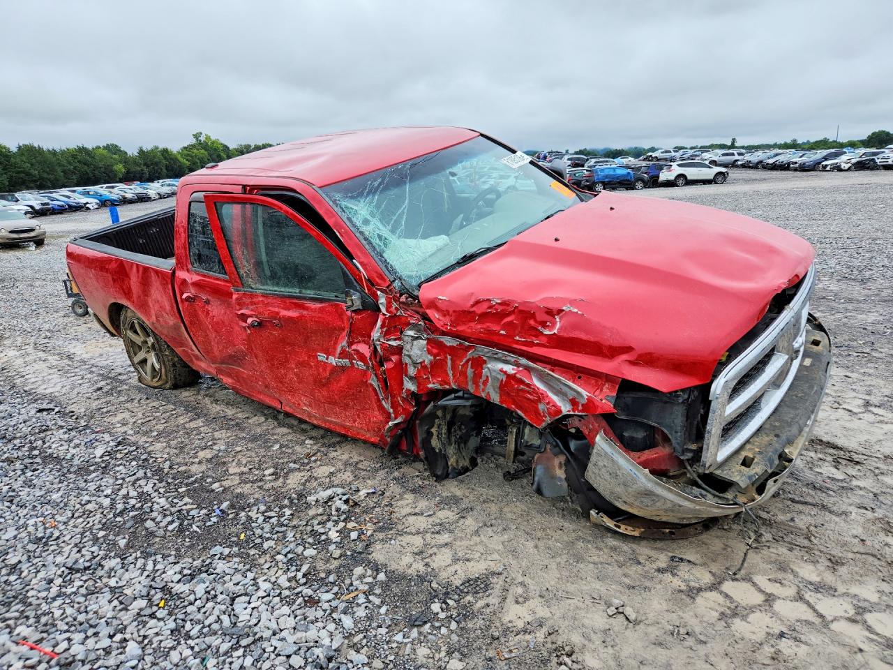 2012 Dodge Ram 1500 Slt Red vin: 1C6RD7GP2CS292645
