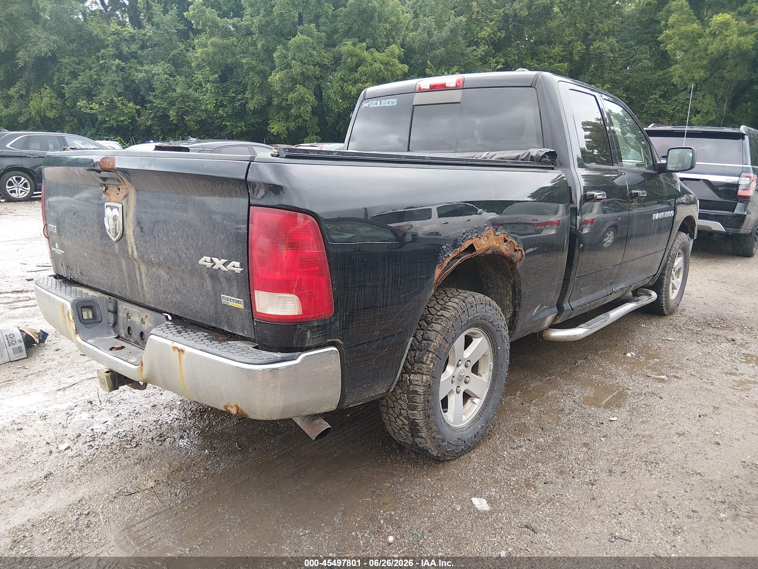 2012 Ram 1500 Slt Black vin: 1C6RD7GP3CS139448