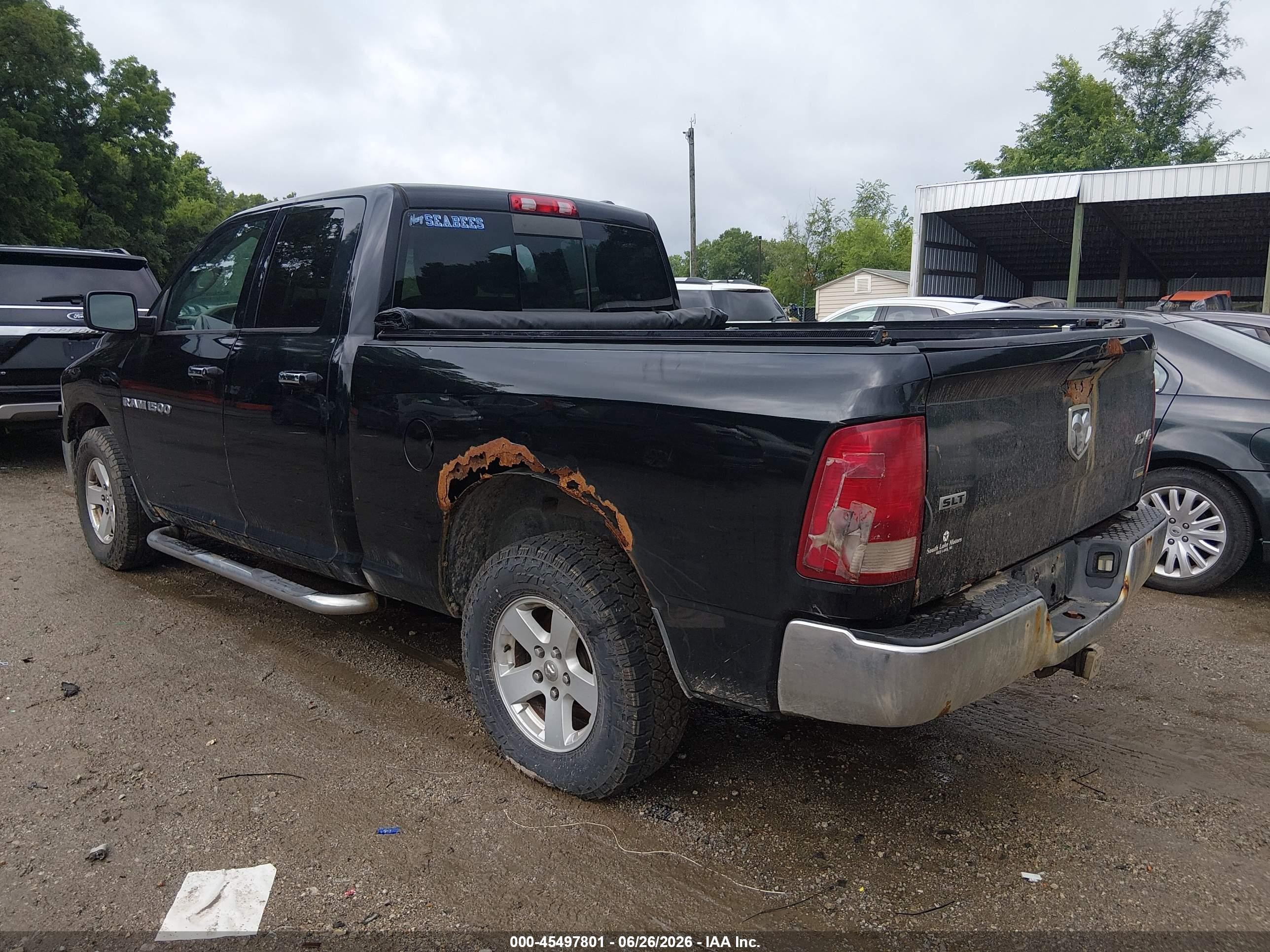 2012 Ram 1500 Slt Black vin: 1C6RD7GP3CS139448
