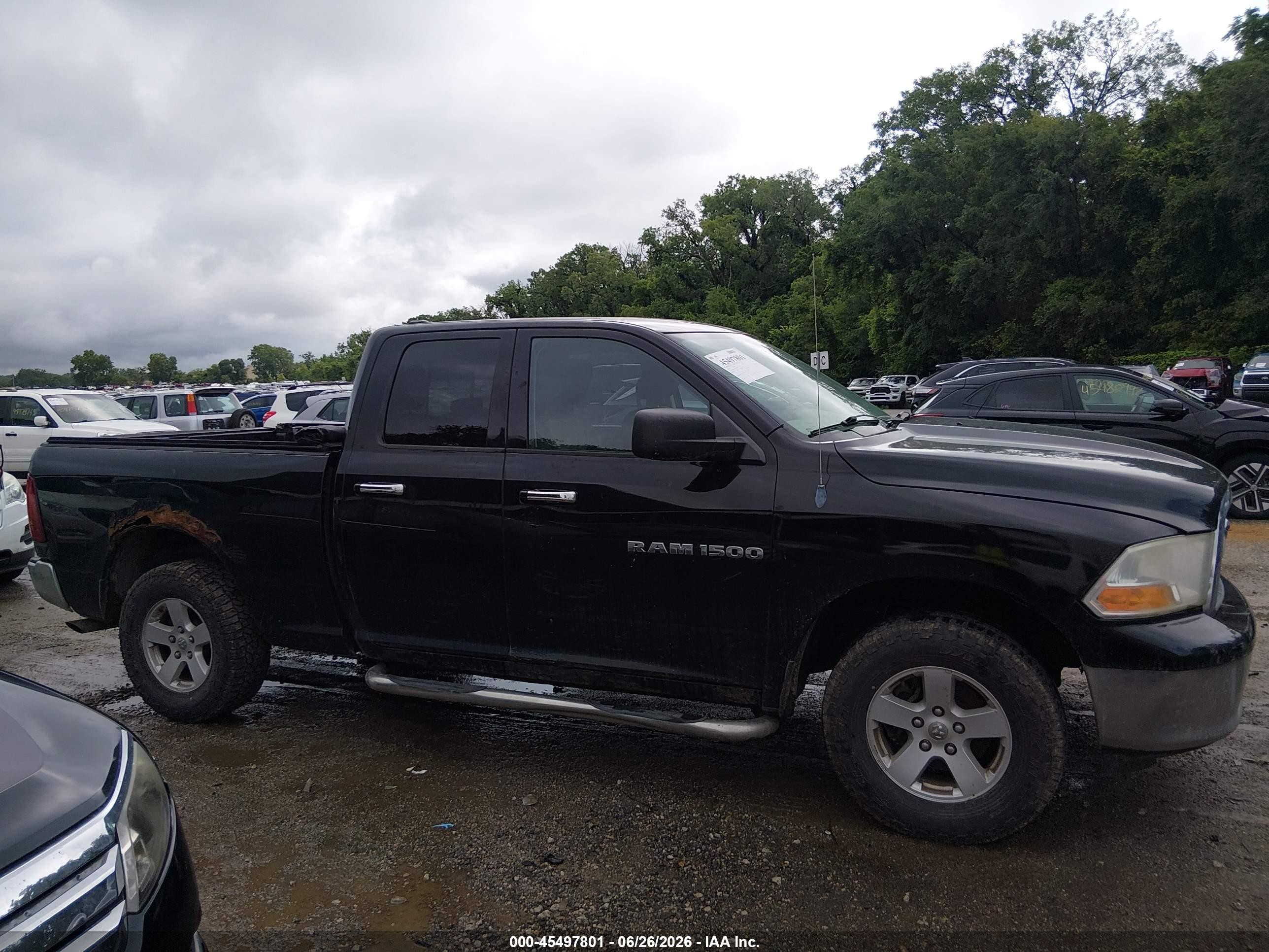 2012 Ram 1500 Slt Black vin: 1C6RD7GP3CS139448