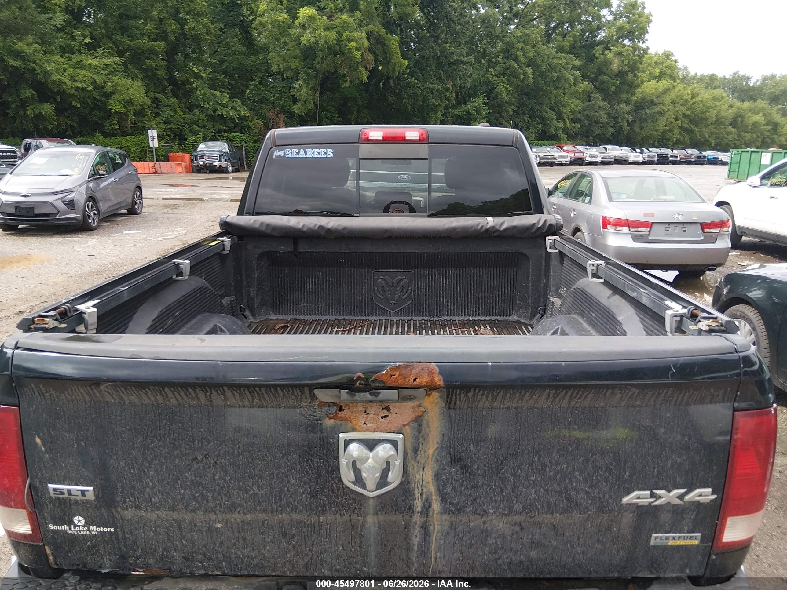 2012 Ram 1500 Slt Black vin: 1C6RD7GP3CS139448