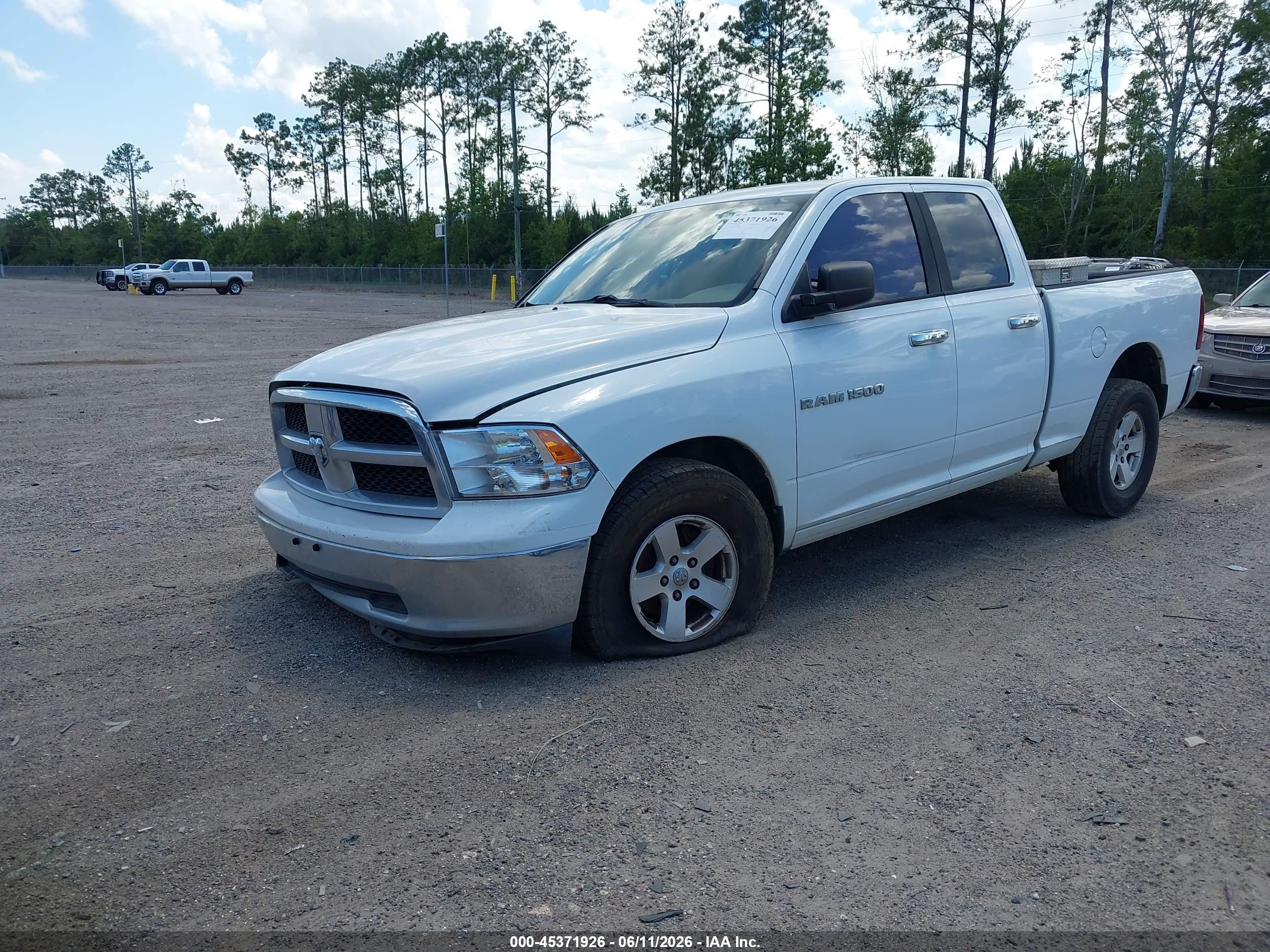 2012 Ram 1500 Slt White vin: 1C6RD7GP4CS102764