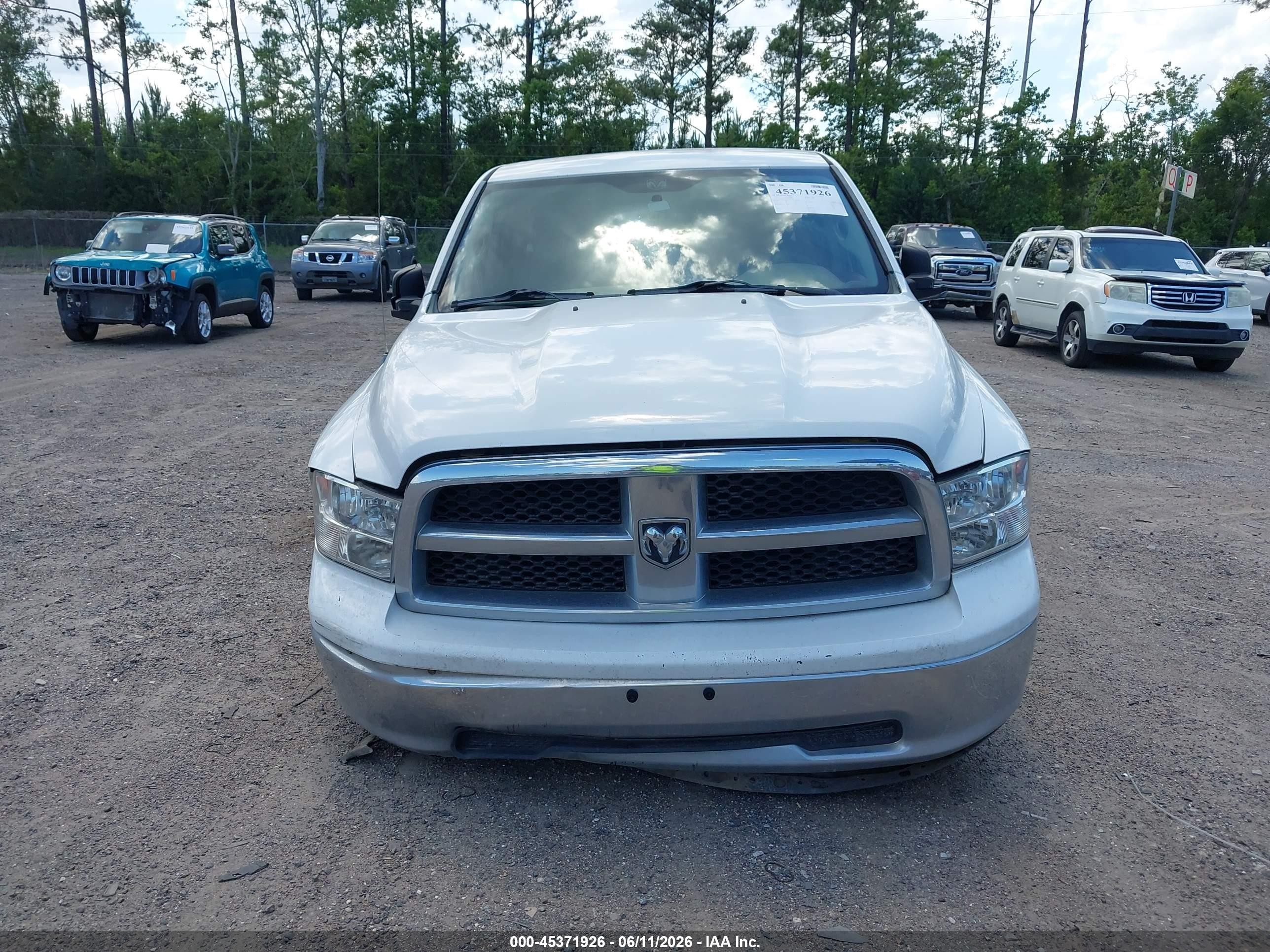 2012 Ram 1500 Slt White vin: 1C6RD7GP4CS102764