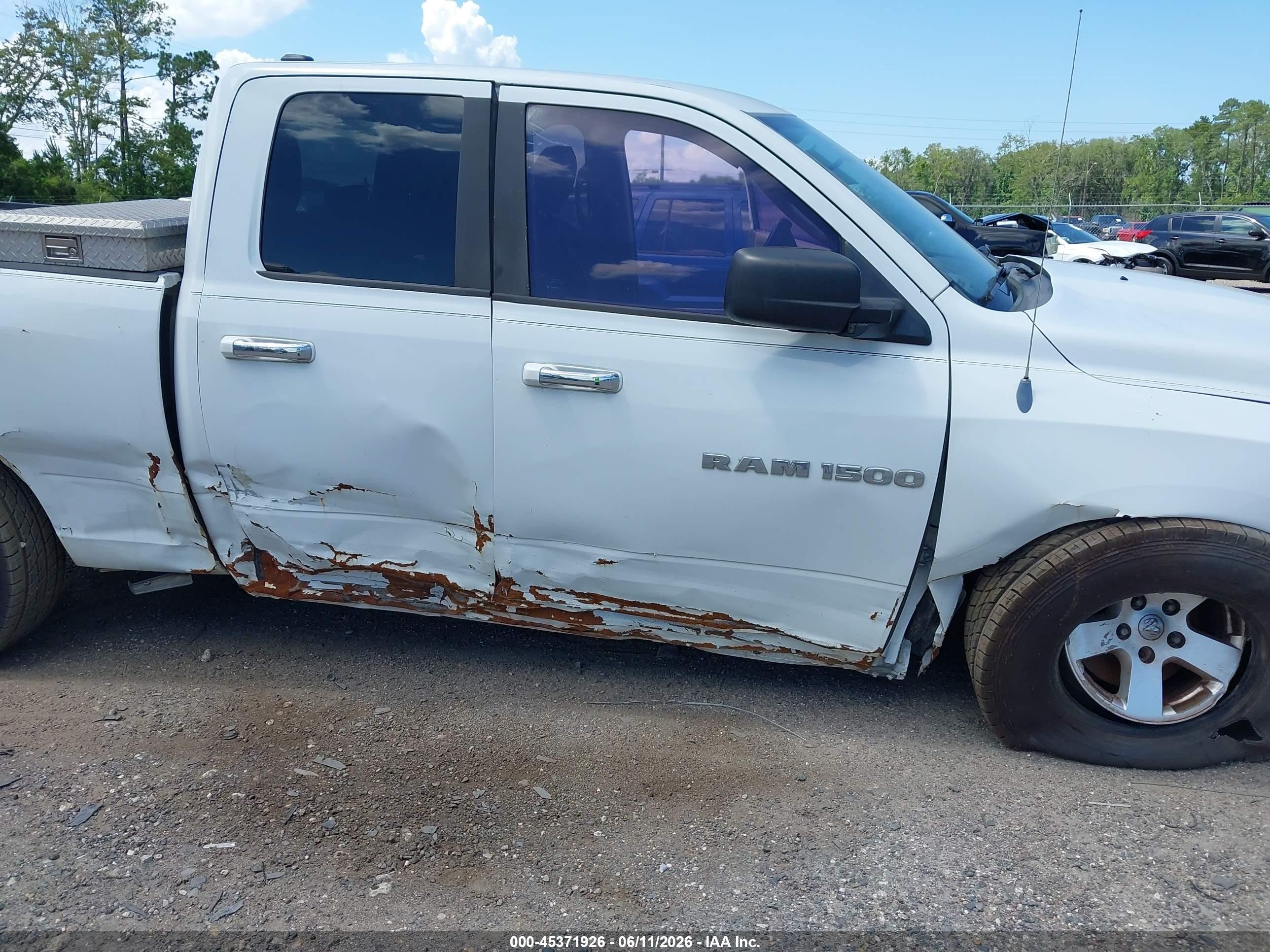 2012 Ram 1500 Slt White vin: 1C6RD7GP4CS102764